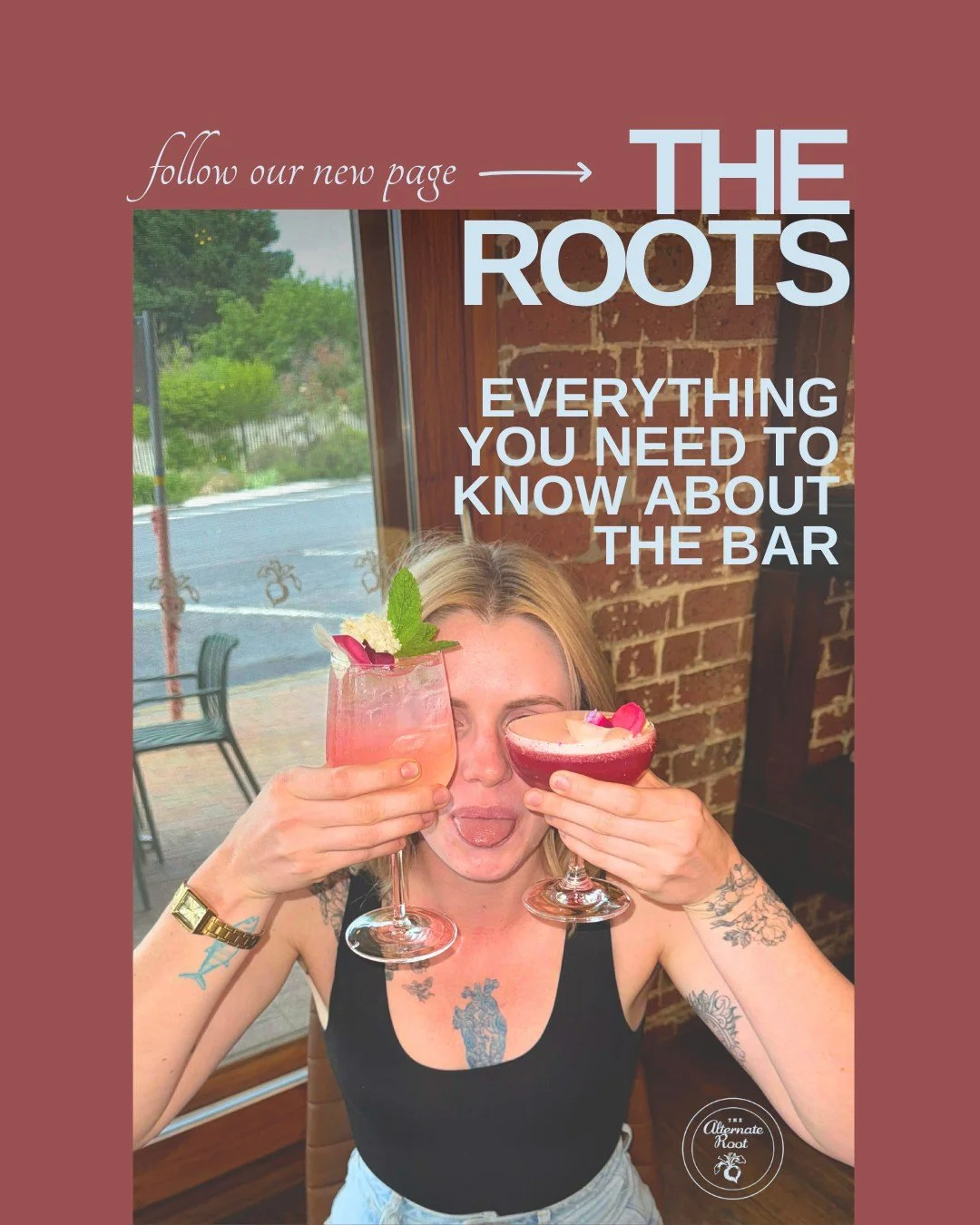 The Roots Cocktail Bar is now pouring on Insta.

If you want the good stuff first &ndash; the specials, the new cocktails, the cheeky behind the scenes &ndash; go give it a follow.

Trust me, your Friday nights will thank you.
