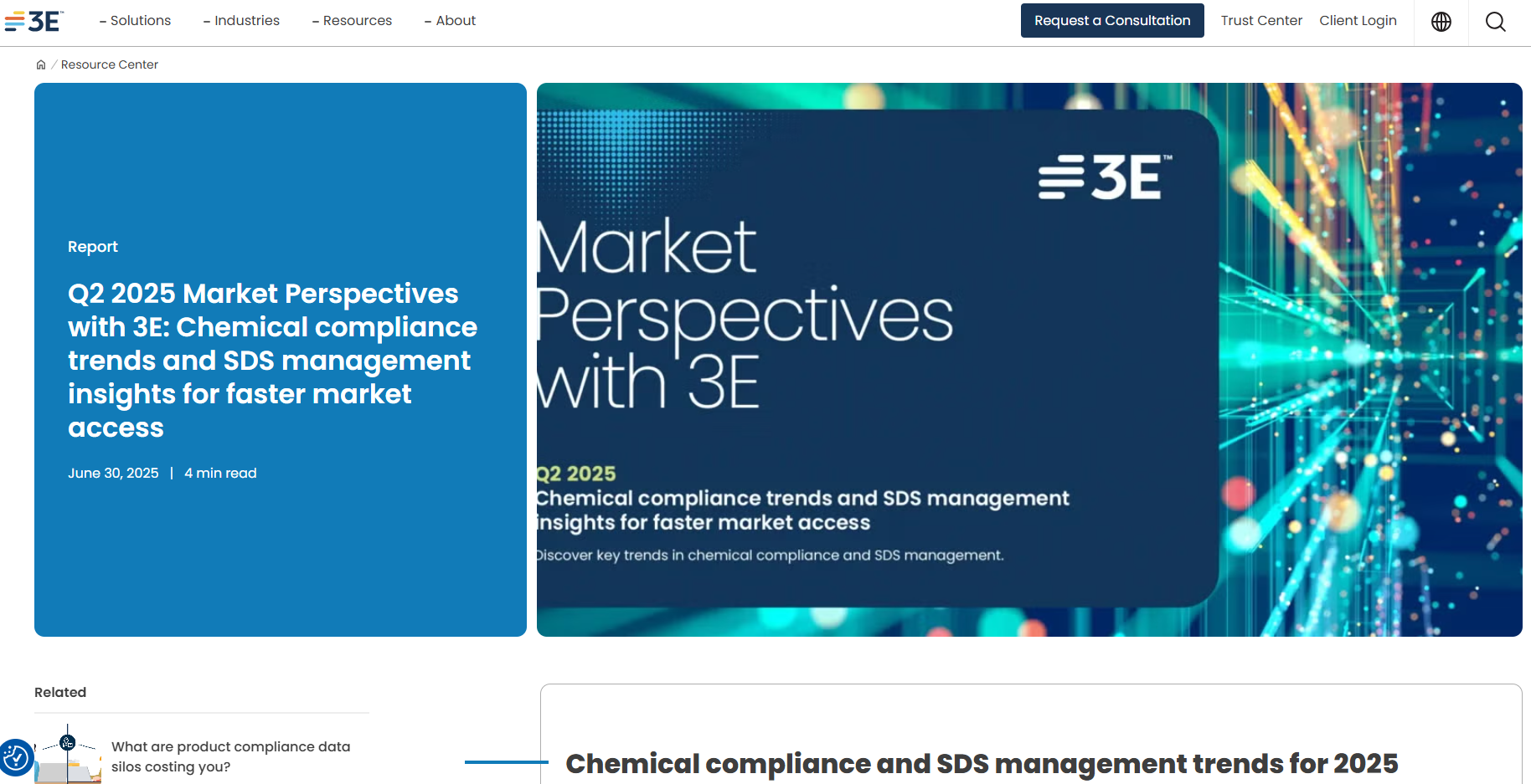 Market Perspectives Report for SaaS Compliance / Health Sciences / Chemical