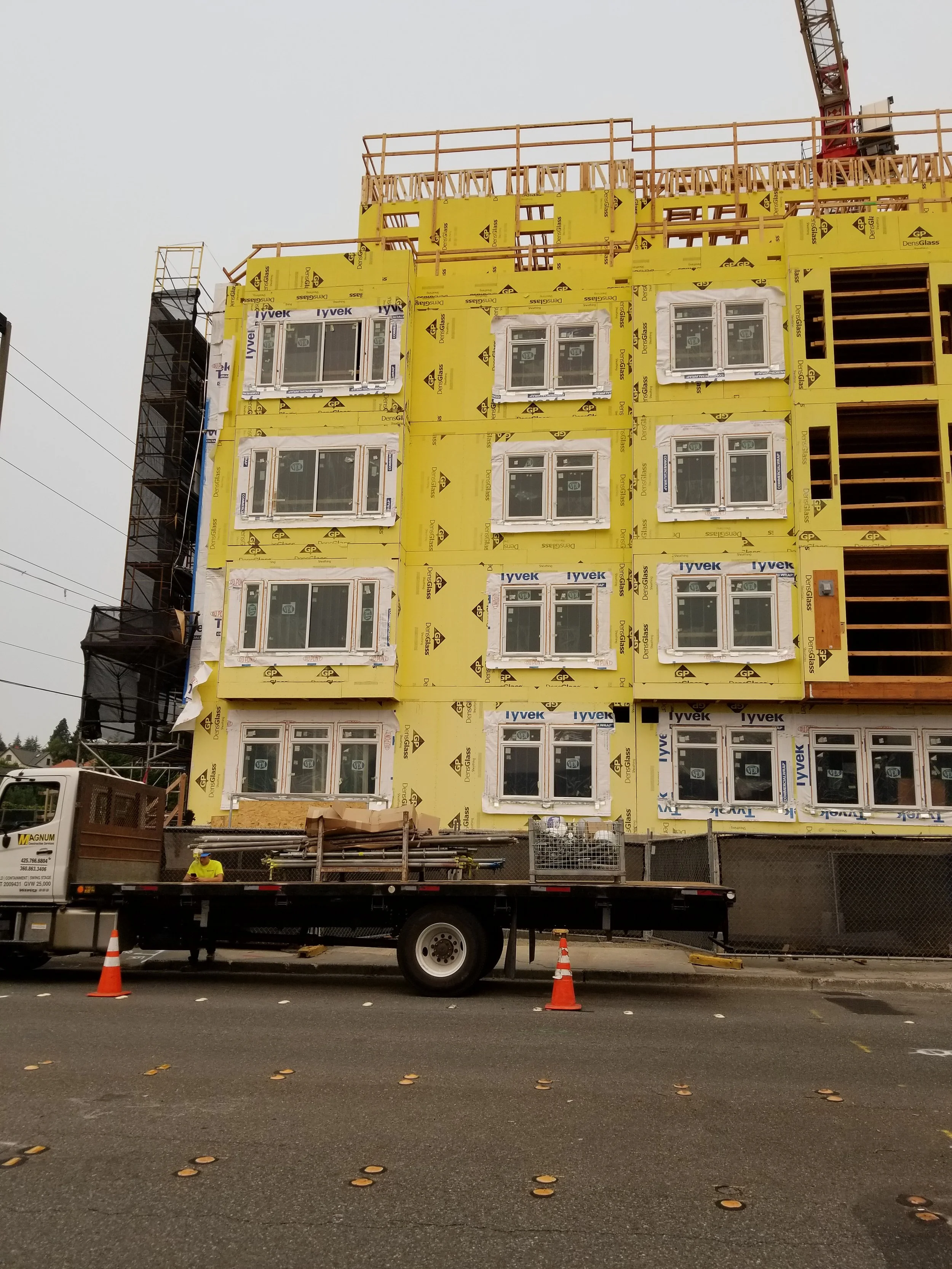 Lux Apartments | Bellevue, Washington. Project Manager at Continental Properties. Construction progress photograph.