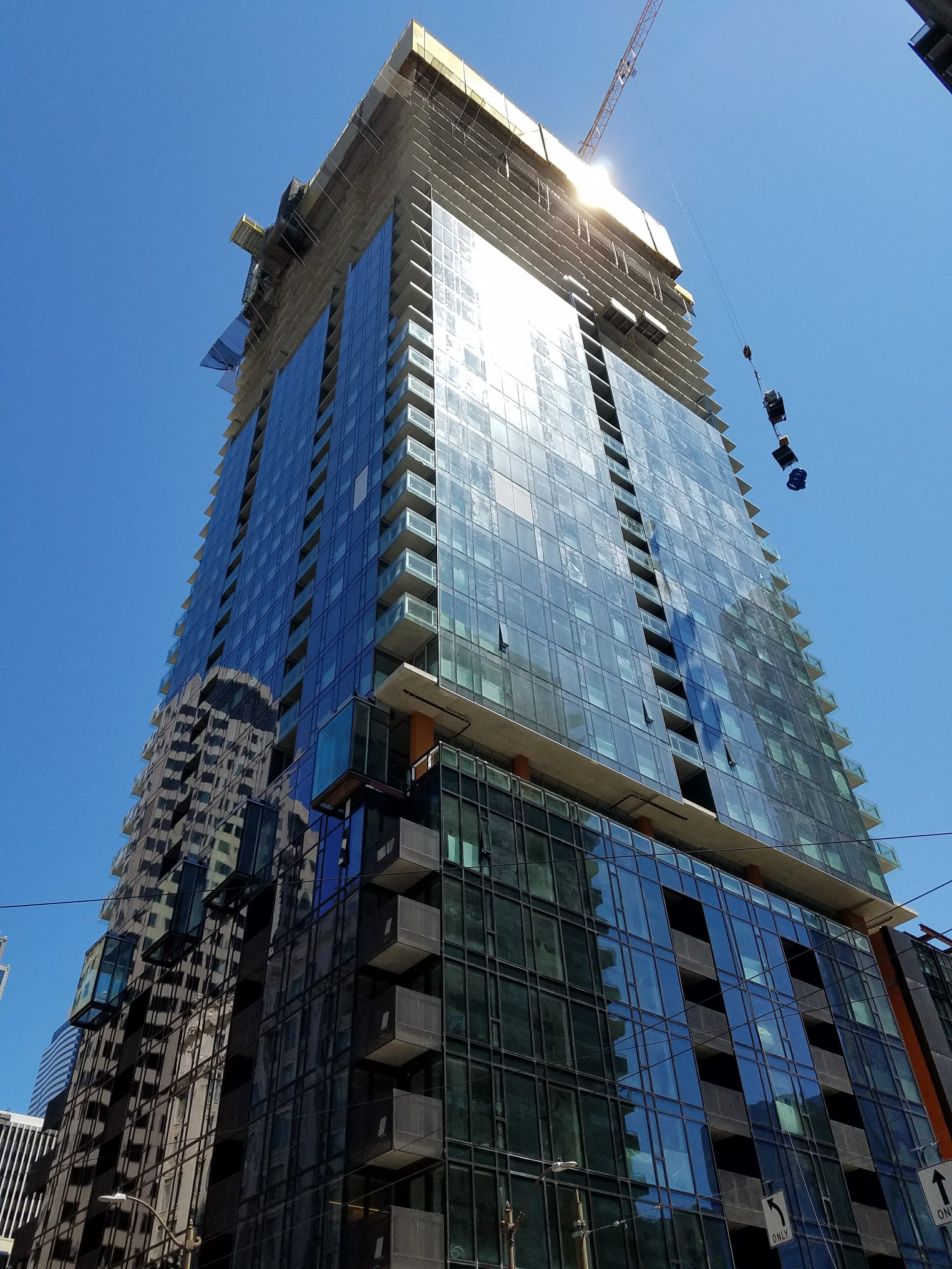 West Edge Tower during construction | Seattle, Washington. Project Architect at Ankrom Moisan Architects.