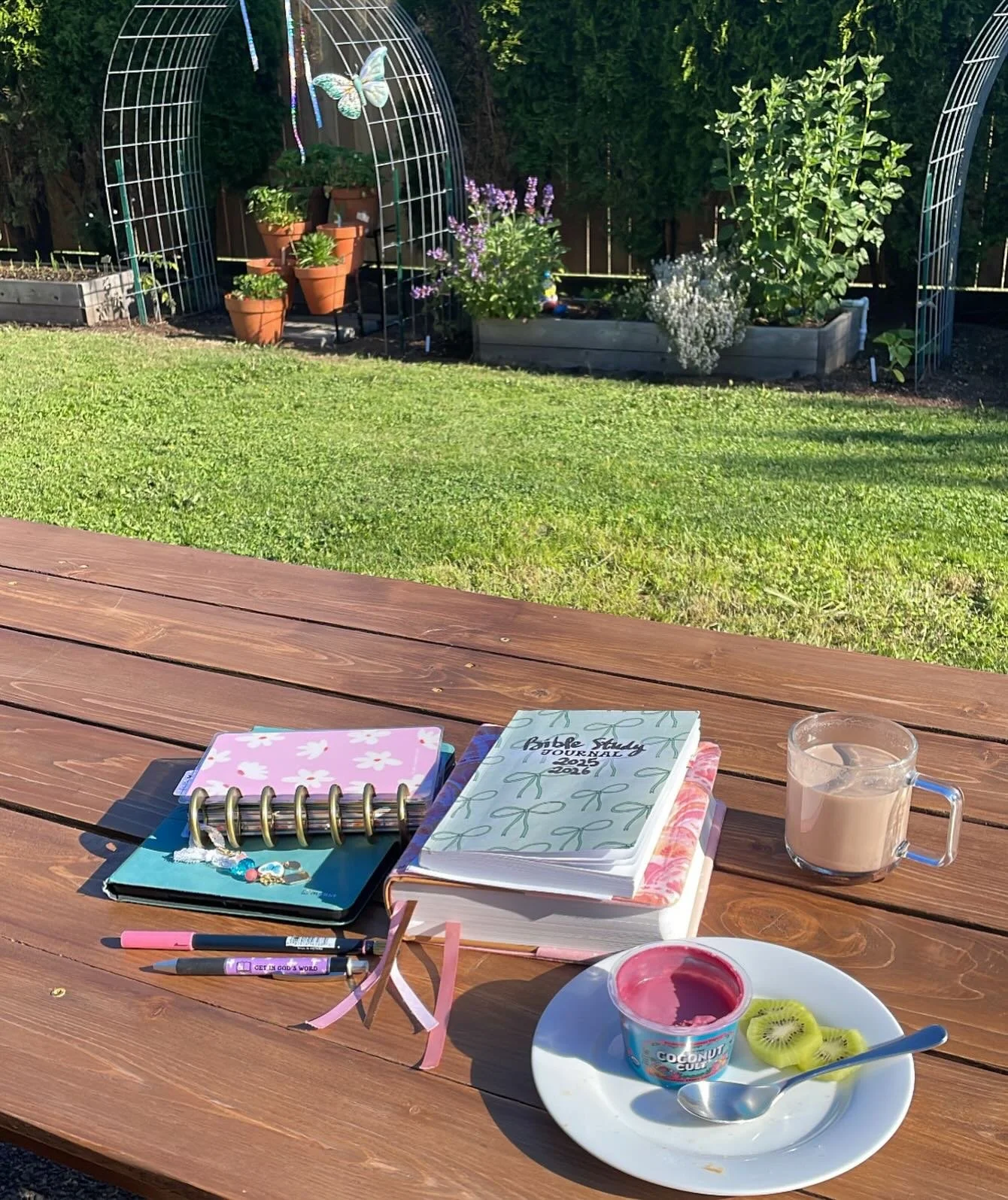 Here&rsquo;s your reminder to get outside and get in God&rsquo;s Word! 📖🦋☕️