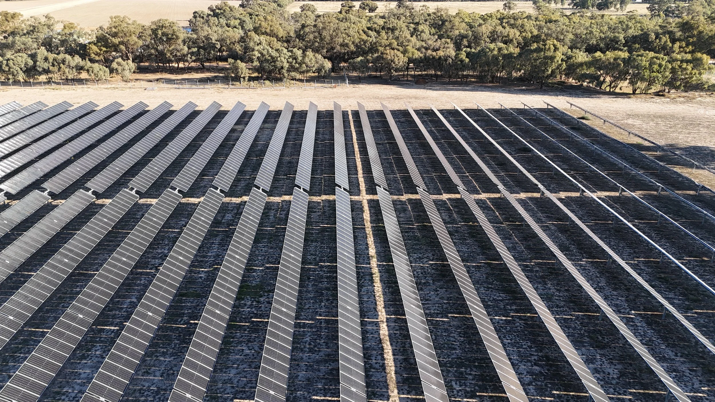 Aerial Image of CleanPeak Energy's Moama Solar Farm