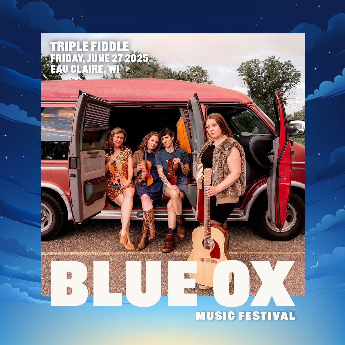 And&hellip;the official schedule is OUT! See ya Friday afternoon, 6/27 at 12:30 at the Backwoods Stage at @blueoxmusicfestival 

Tickets are almost SOLD OUT! Make sure to snag yours before you can&rsquo;t!!

Swipe for the full Friday sched, and we wi