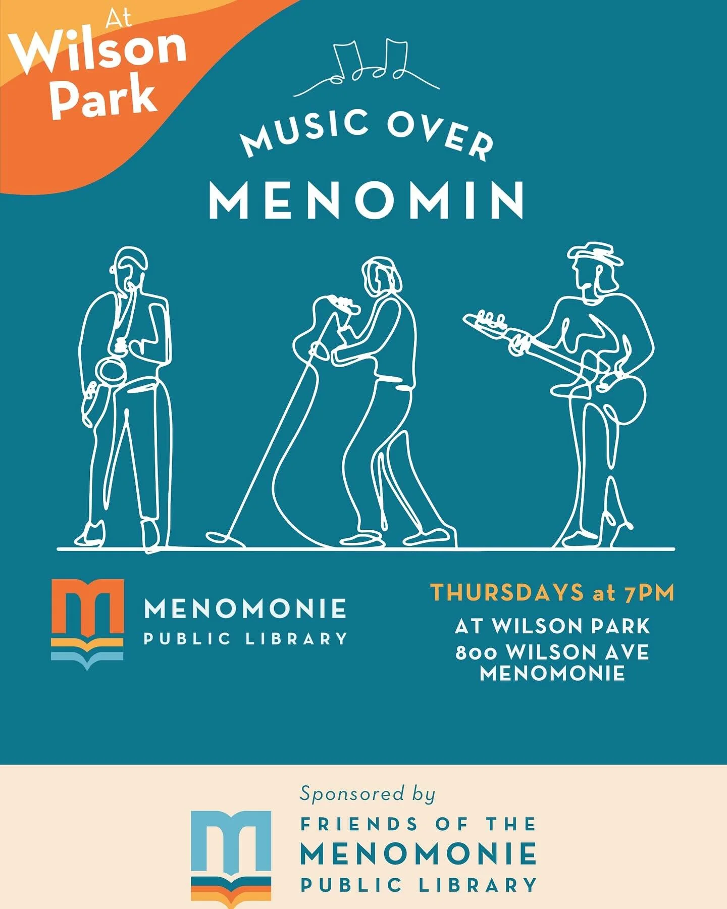 Coming up this week! We play the music over Menomin series, Thursday 7/3 at 7pm! Thanks to @menomonie_library for having us! 

More details and other shows on our website!