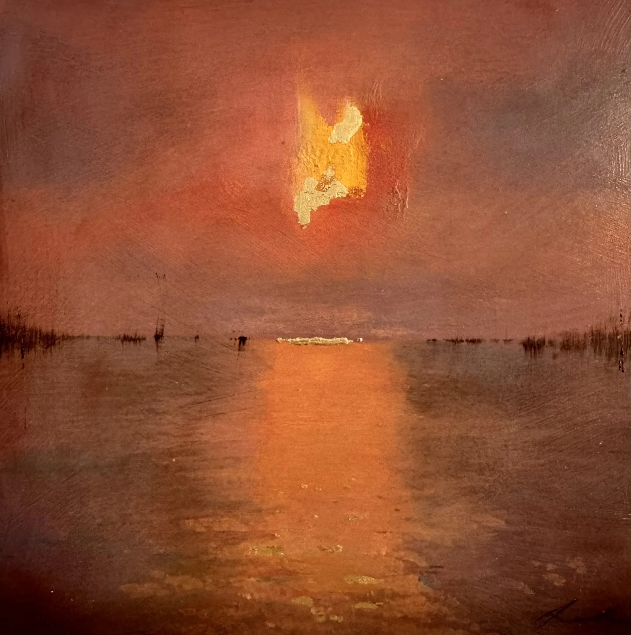 "Energy Rising I"
Oil on wood with gold leaf, framed
SOLD
