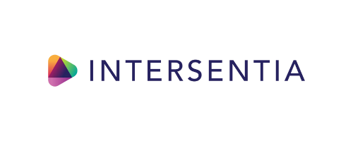 Intersentia logo with colorful triangle icon