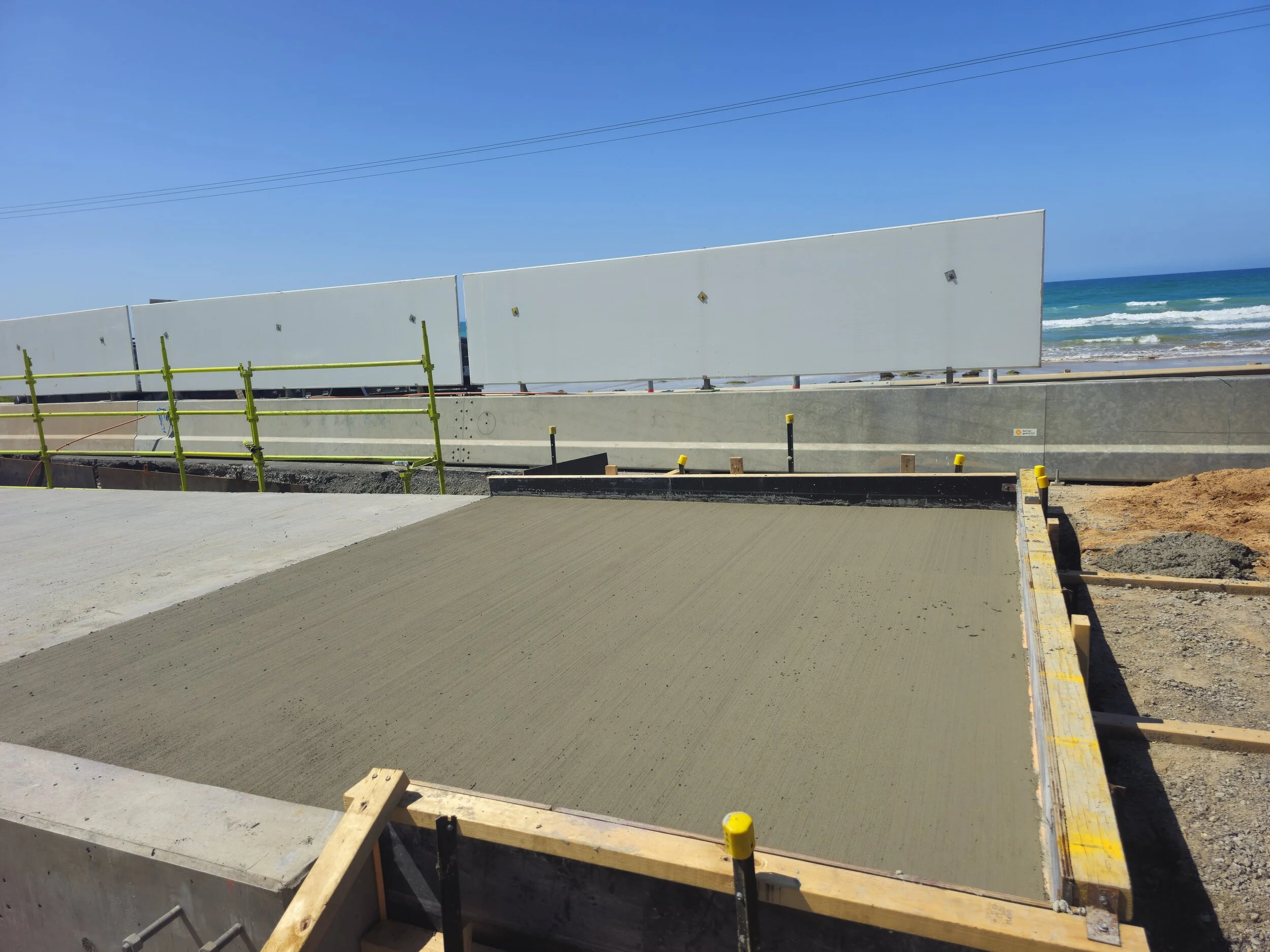 Bridge installation including concrete pour for civil works in Great Ocean Road, Victoria 