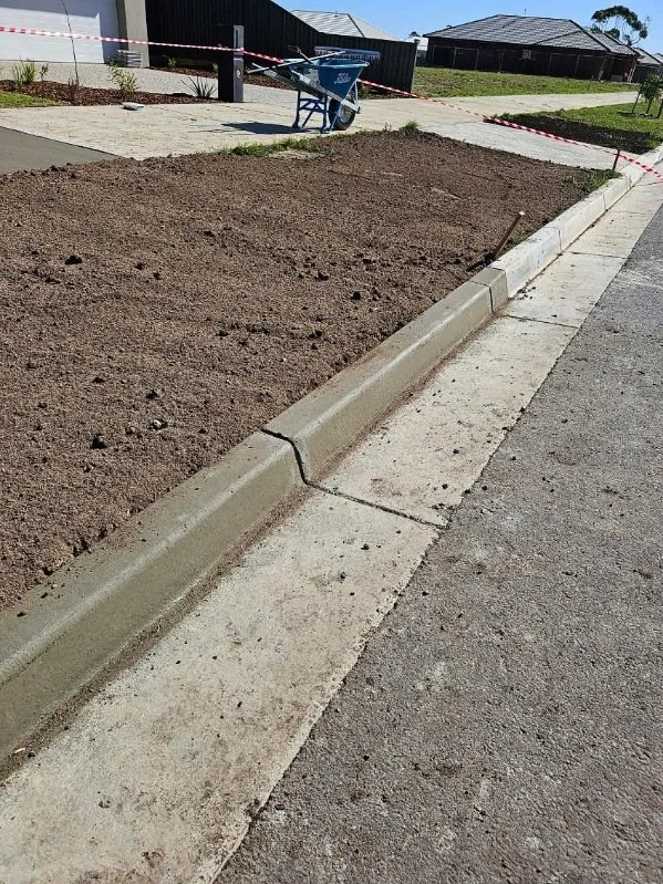 nature strip and kerb and channel reinstatement Victoria. Council works. Kerb and channel ballarat. Kerb ballarat. Kerb and channel contractor. concreter ballarat. concreter geelong. concreter near me