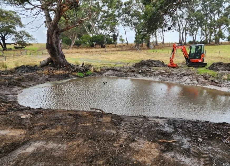 Rural farm earthworks - damn clean up