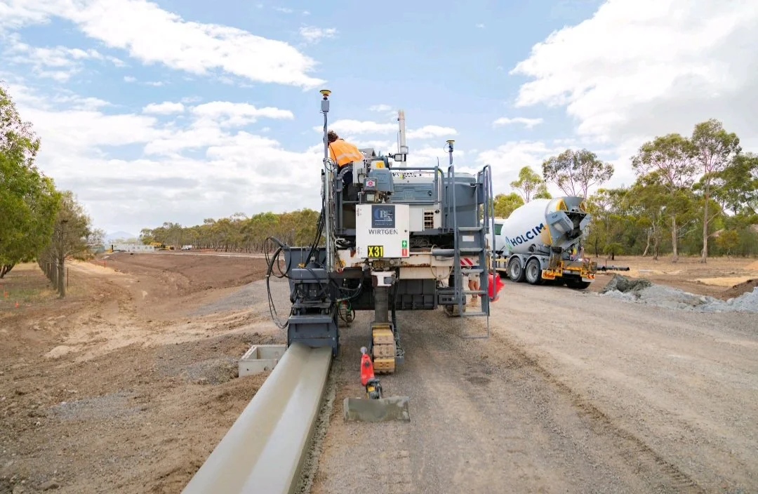 wirtgen slipform paving geelong, vic. Slipform kerb and channel. Kerb contractor. civil construction