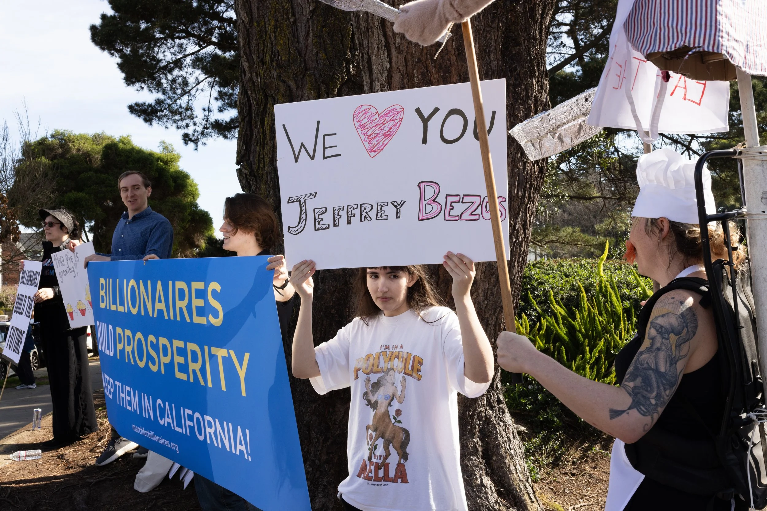 The San Francisco Chronicle "Thank you, billionaires’: S.F. march defends the ultrarich"