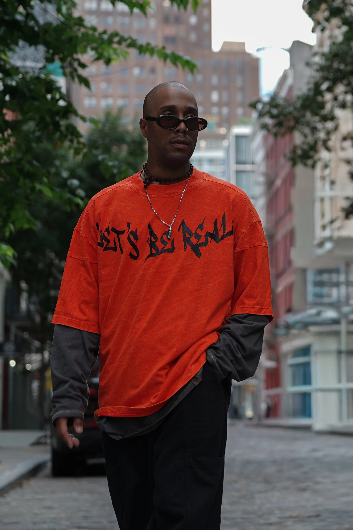 LET’S BE REAL — WASHED ORANGE TEE