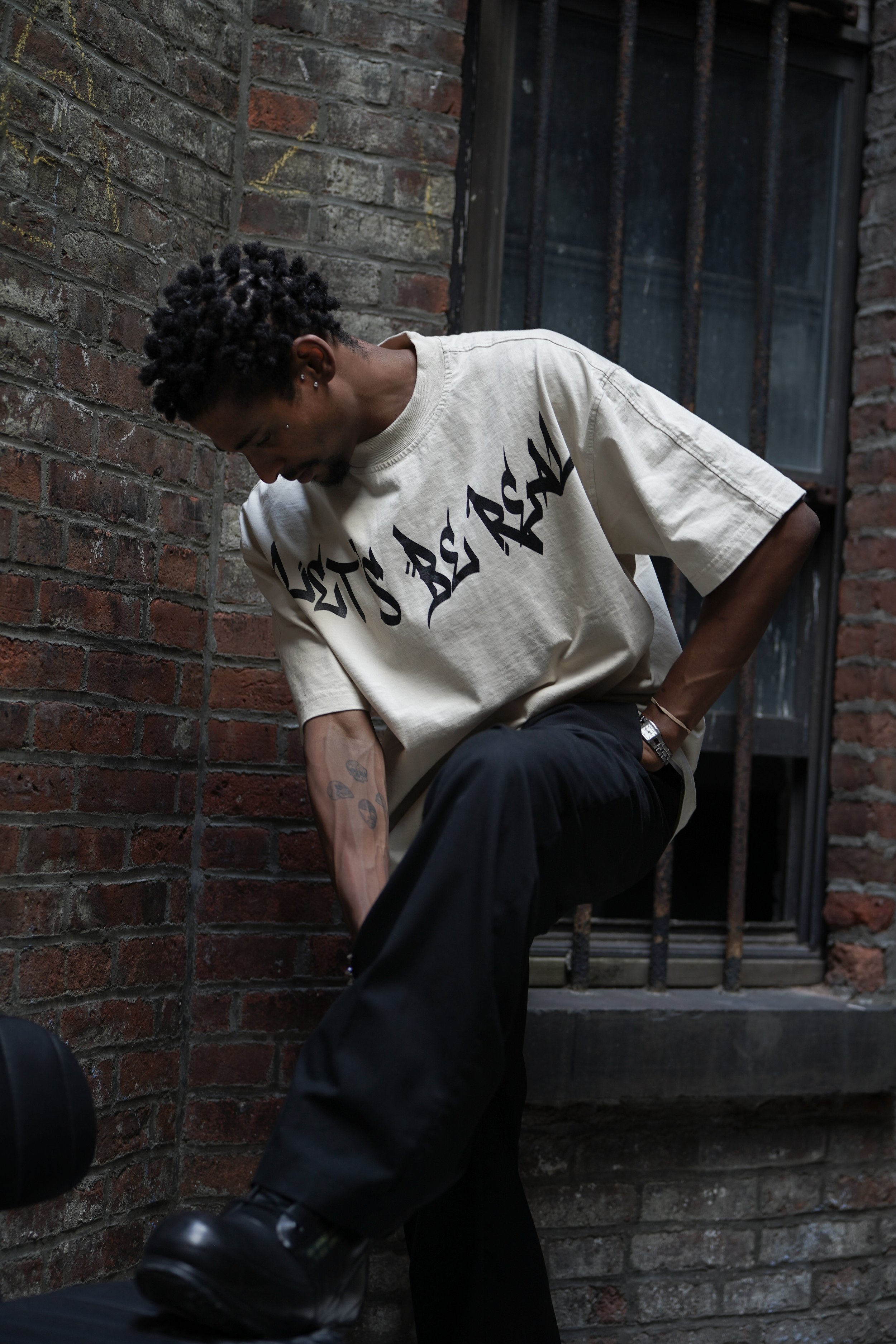 LET’S BE REAL — BEIGE TEE