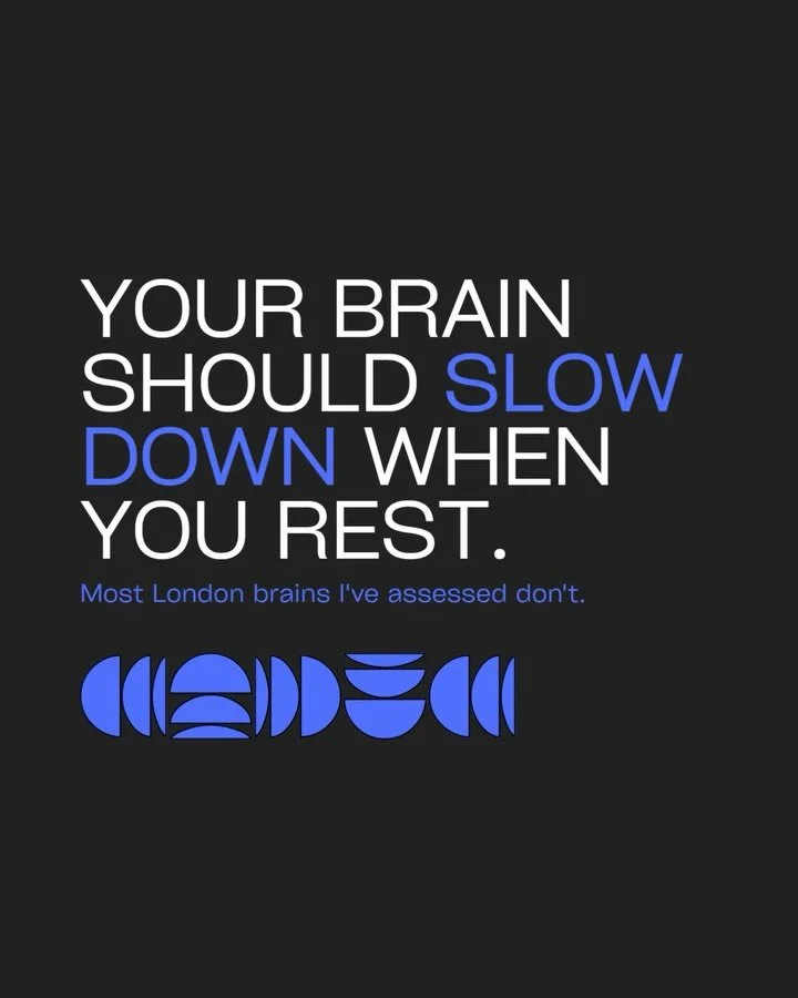 I&rsquo;ve assessed 40+ brains in London over the last 2 months. Most of them showed the similar patterns of sleep dysregulation.
When your brain is given permission to rest, it should slow down. Deeper brainwaves should begin to rise
Most of the bra
