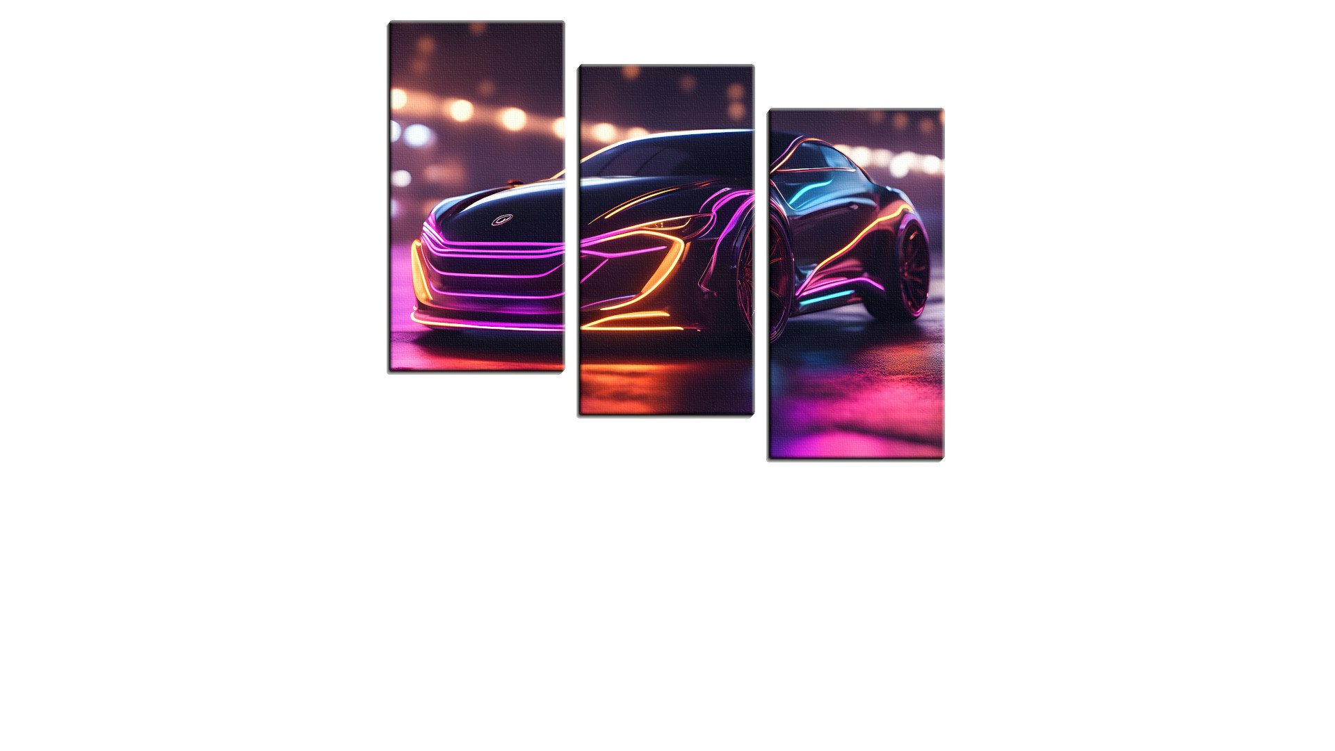 Neon Sports Car