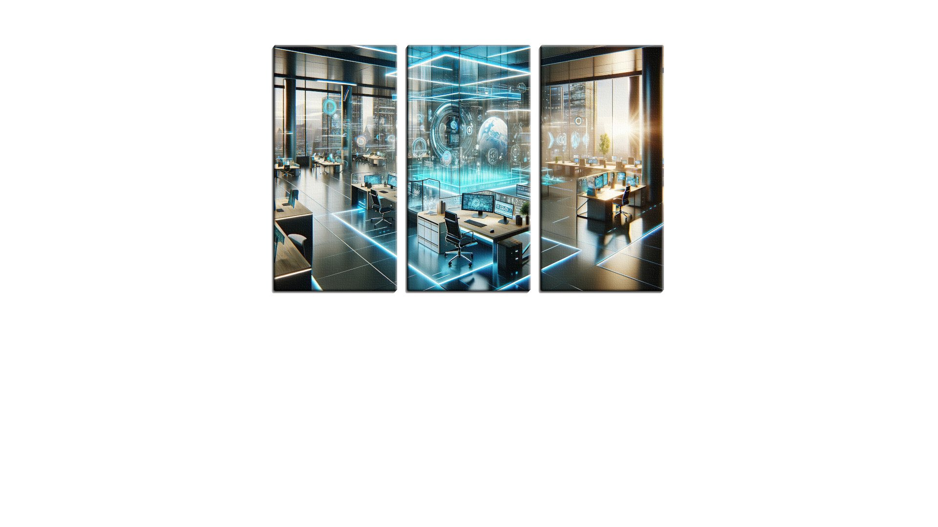 Futuristic Office in a Central Hub