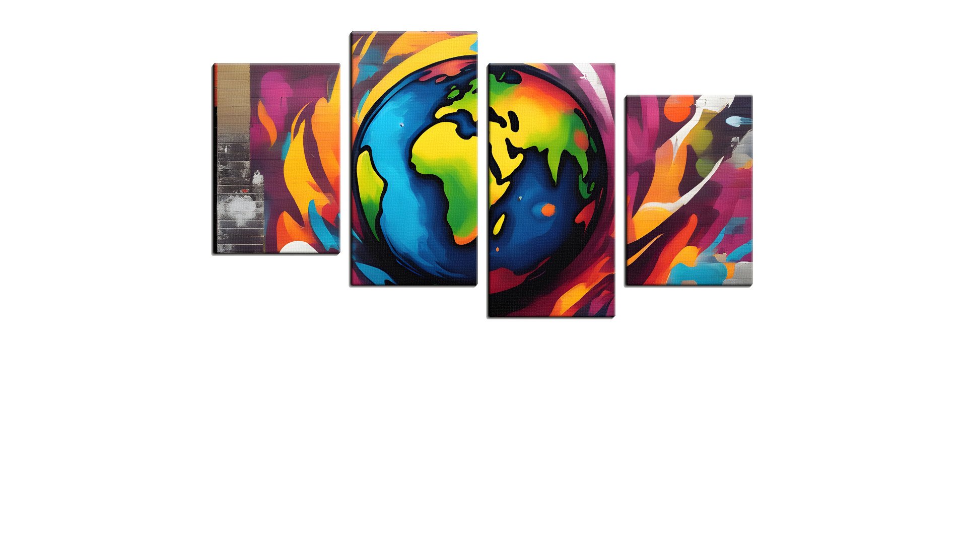 Deep-Coloured World Map