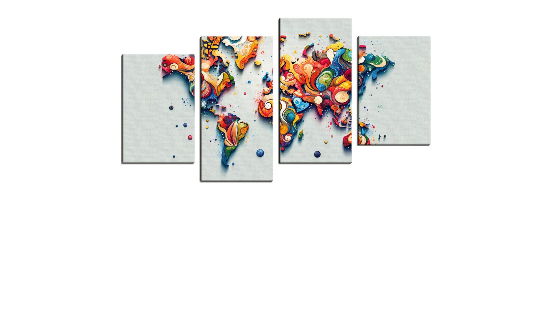 Colourfully Swirled World Map