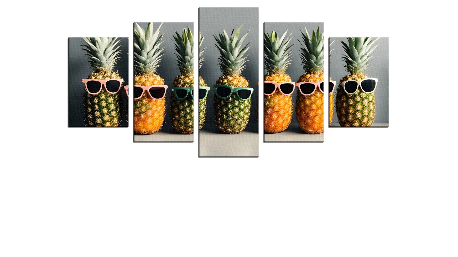 Row of Pineapple Suspects in Sunglasses