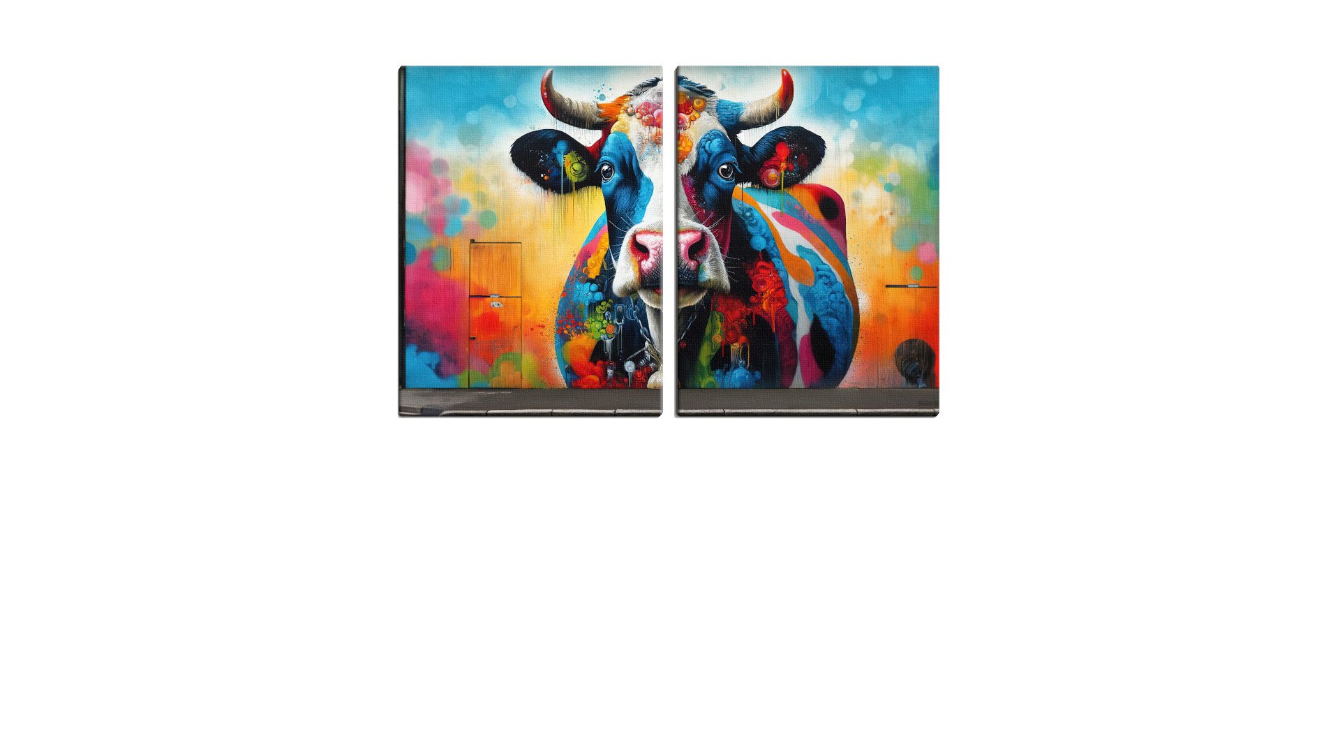 Painted Cow Staring at the Camera