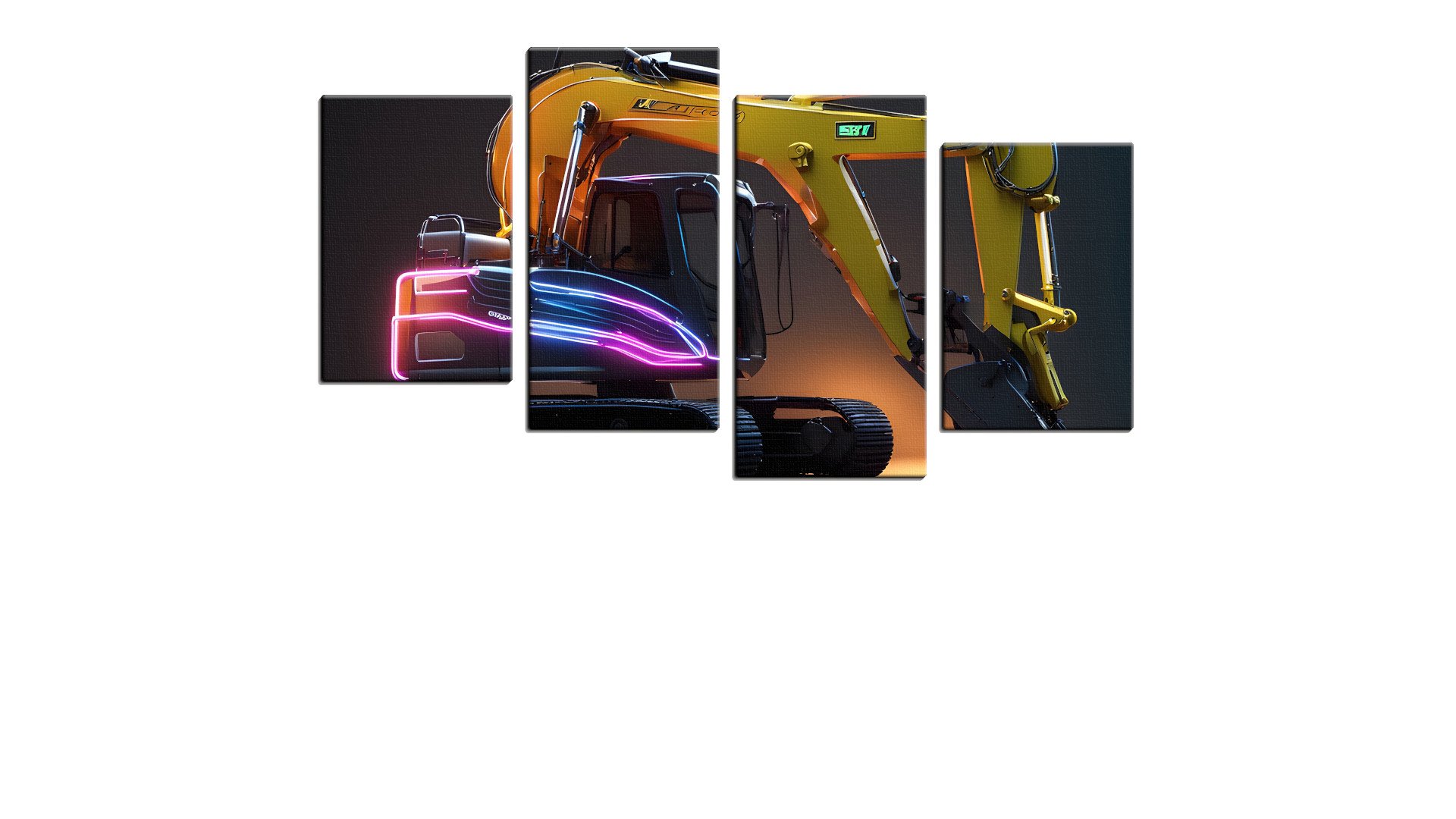 Neon Hydraulic Excavator