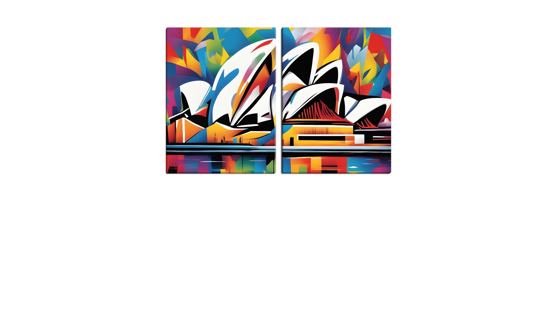 Colour Spray of an Opera House