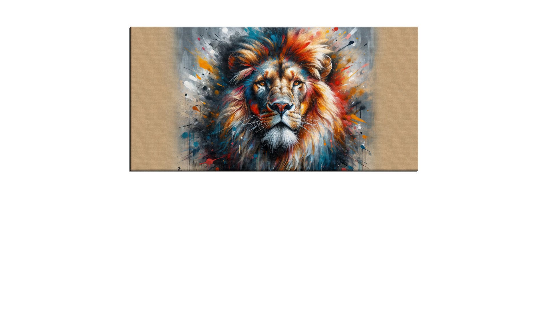 Striking Painting of a Lion