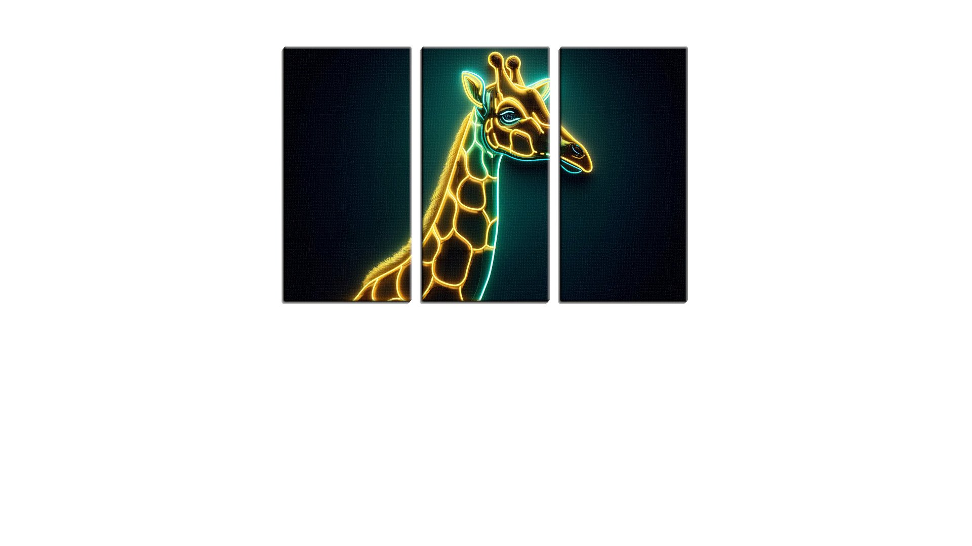 Bright Yellow Neon Giraffe