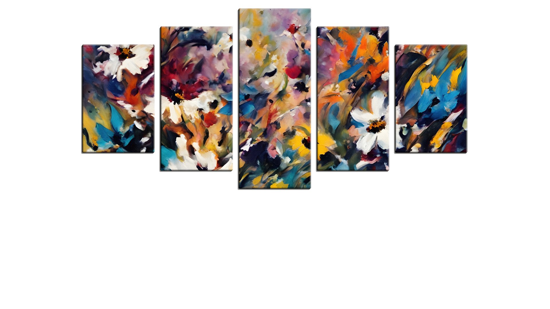 Frantic Painting of Flowers