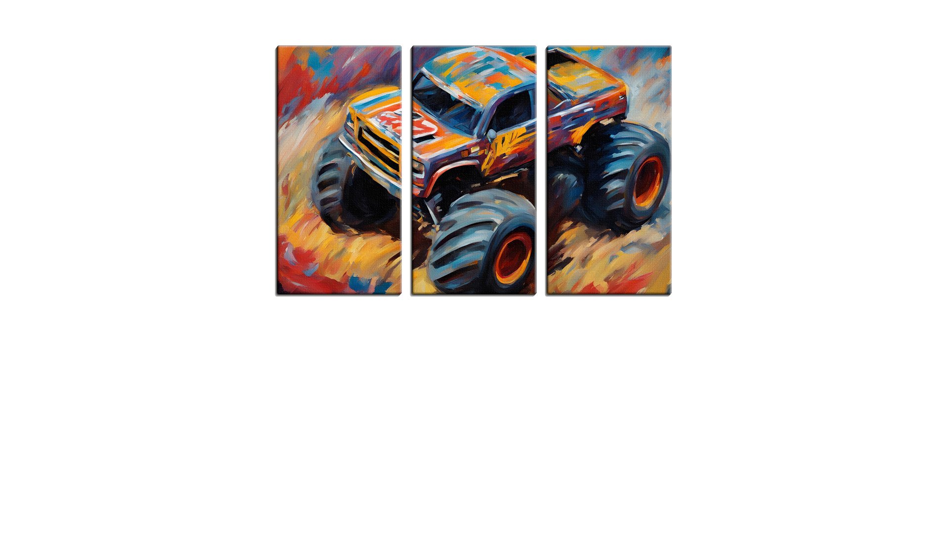 Colourful Artwork Monster Truck