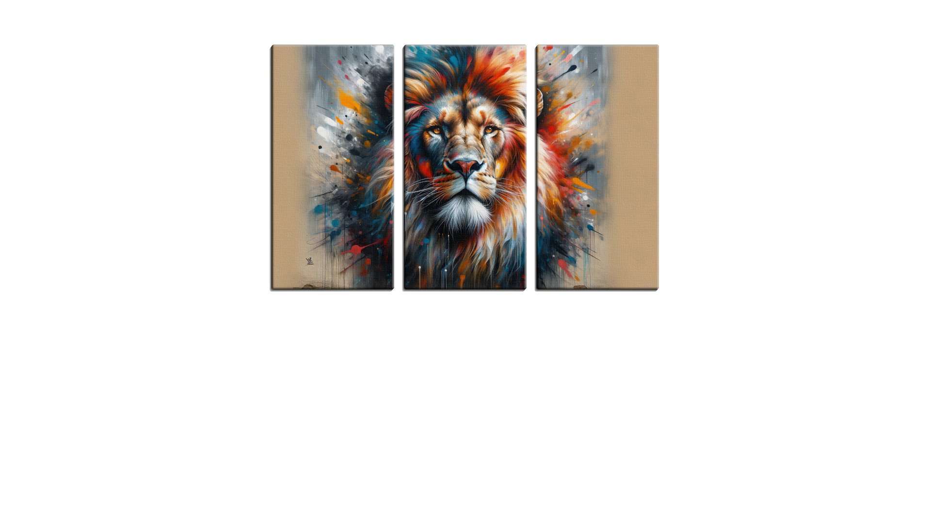 Striking Painting of a Lion