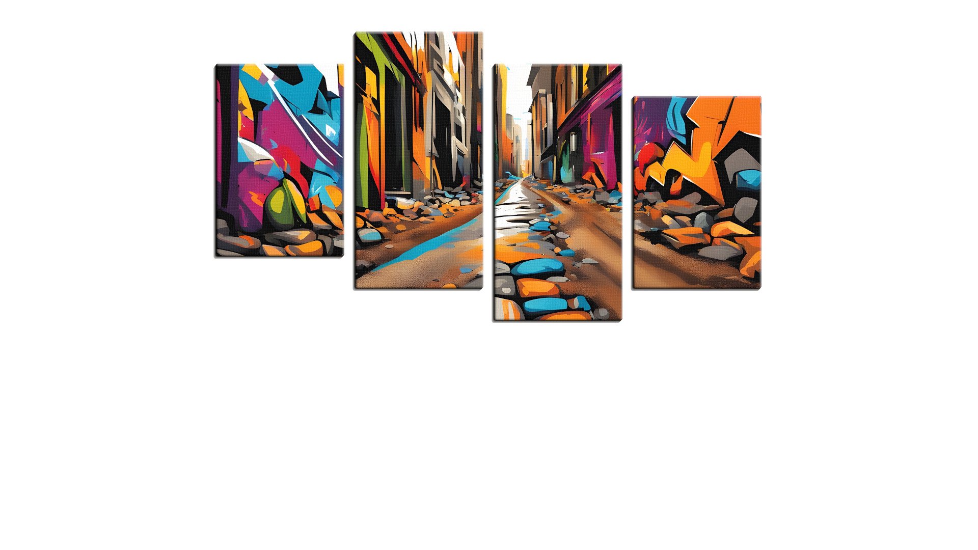 Colourful Cobbled Street