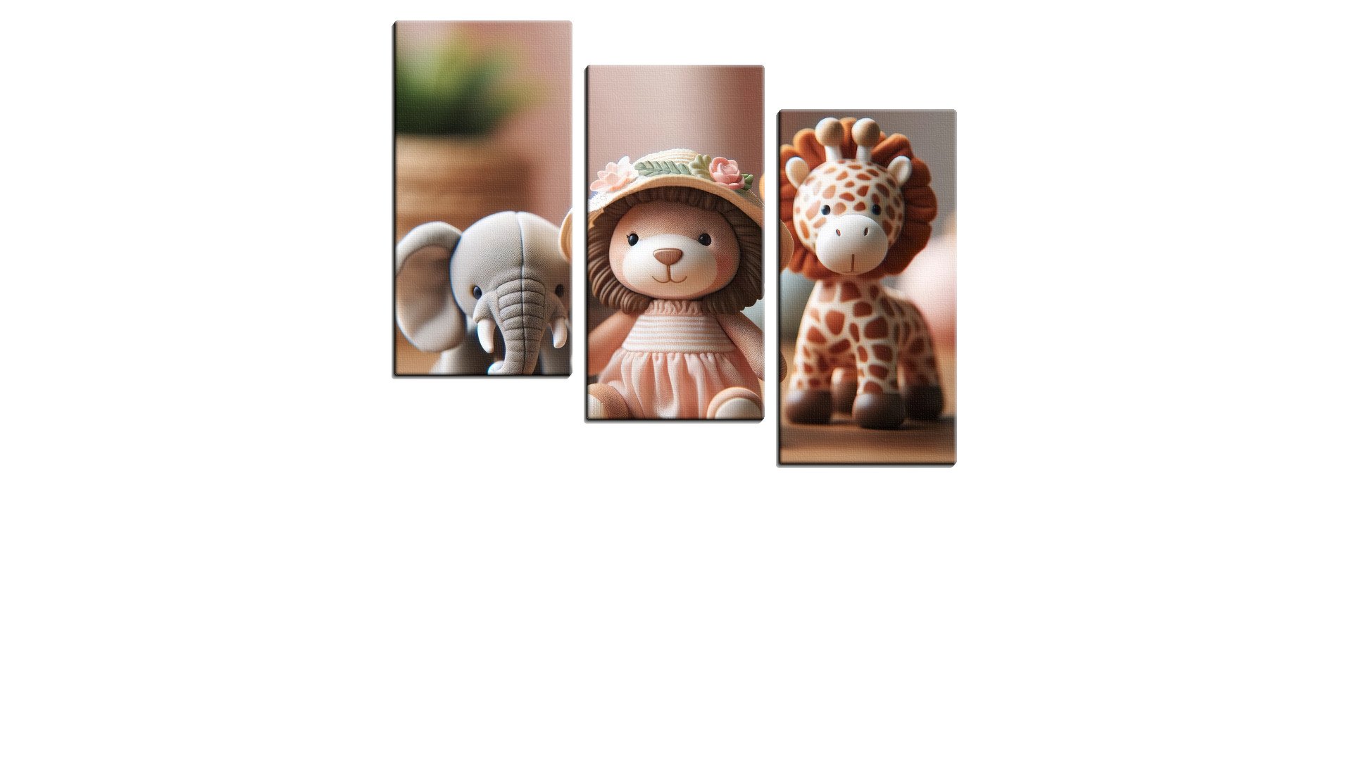 Doll with an Elephant and Giraffe