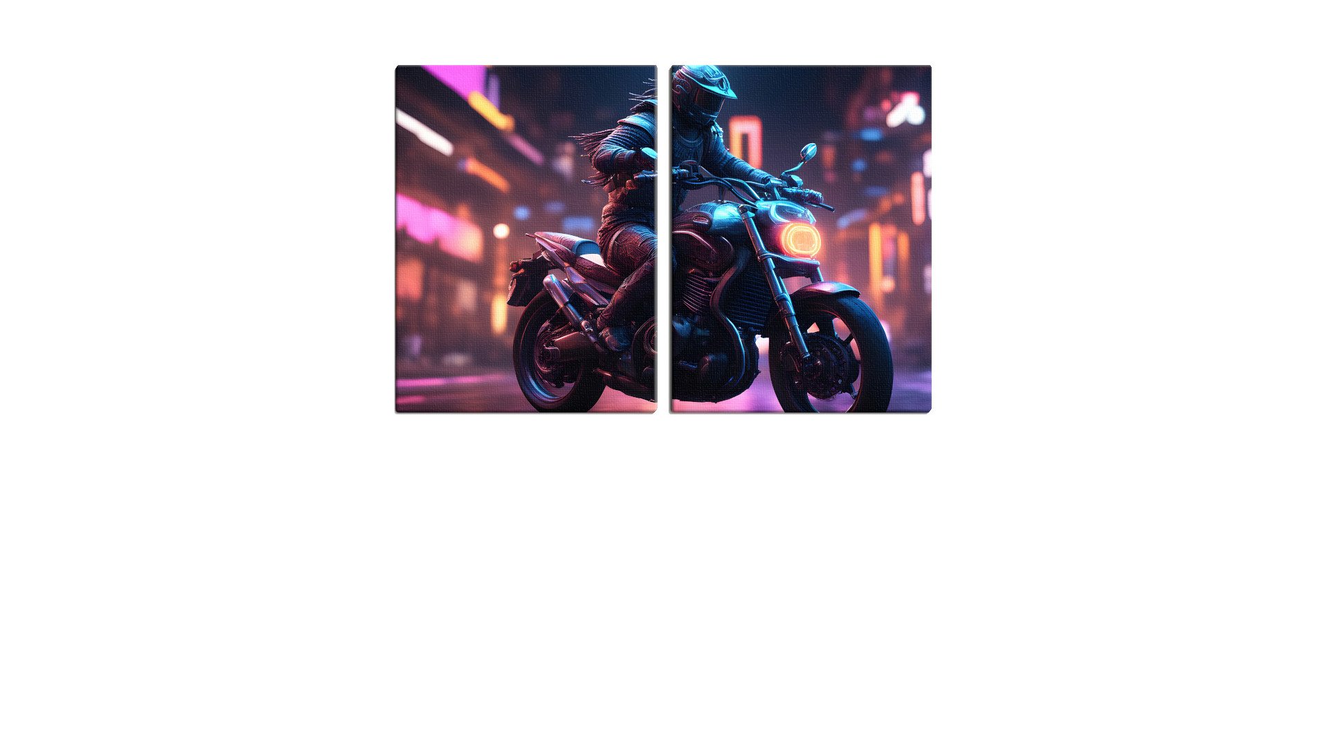 Motorbike in Neon City