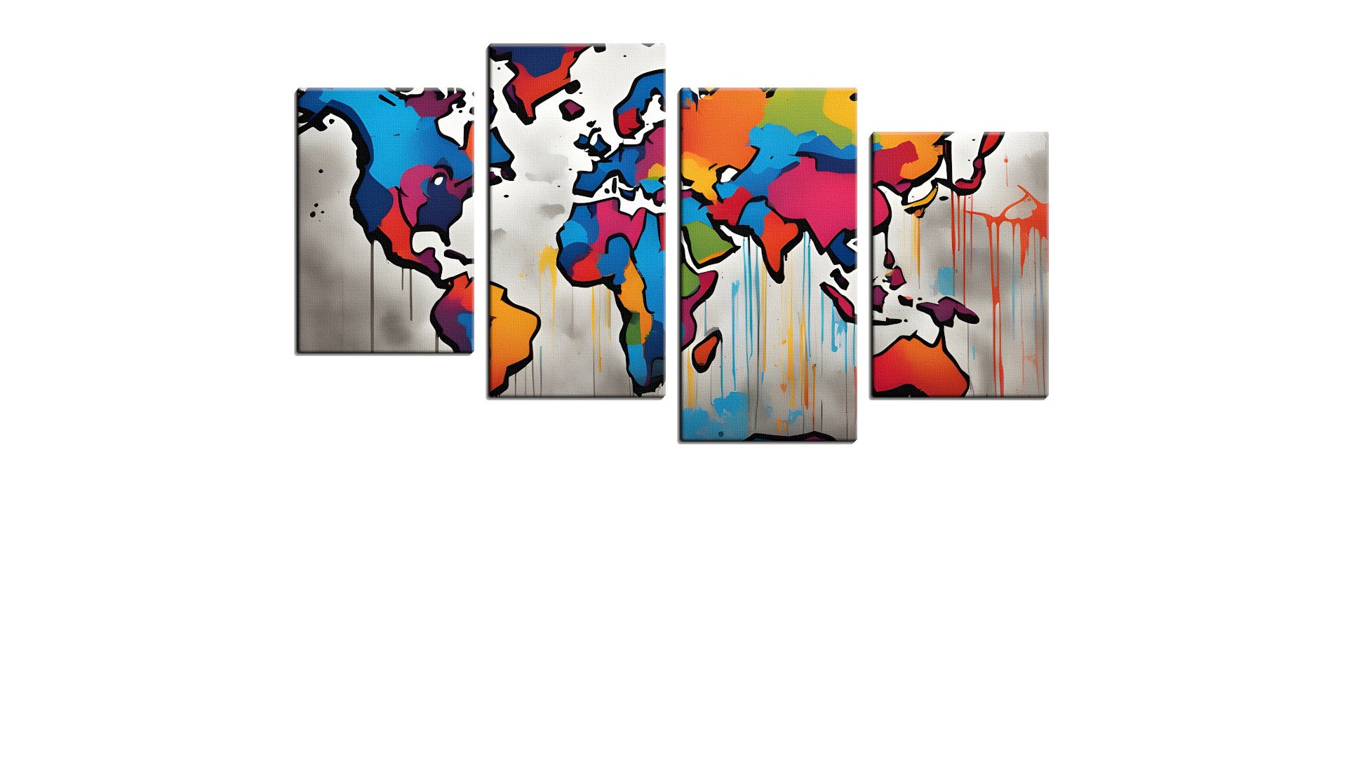 Street Art Version of our World Map