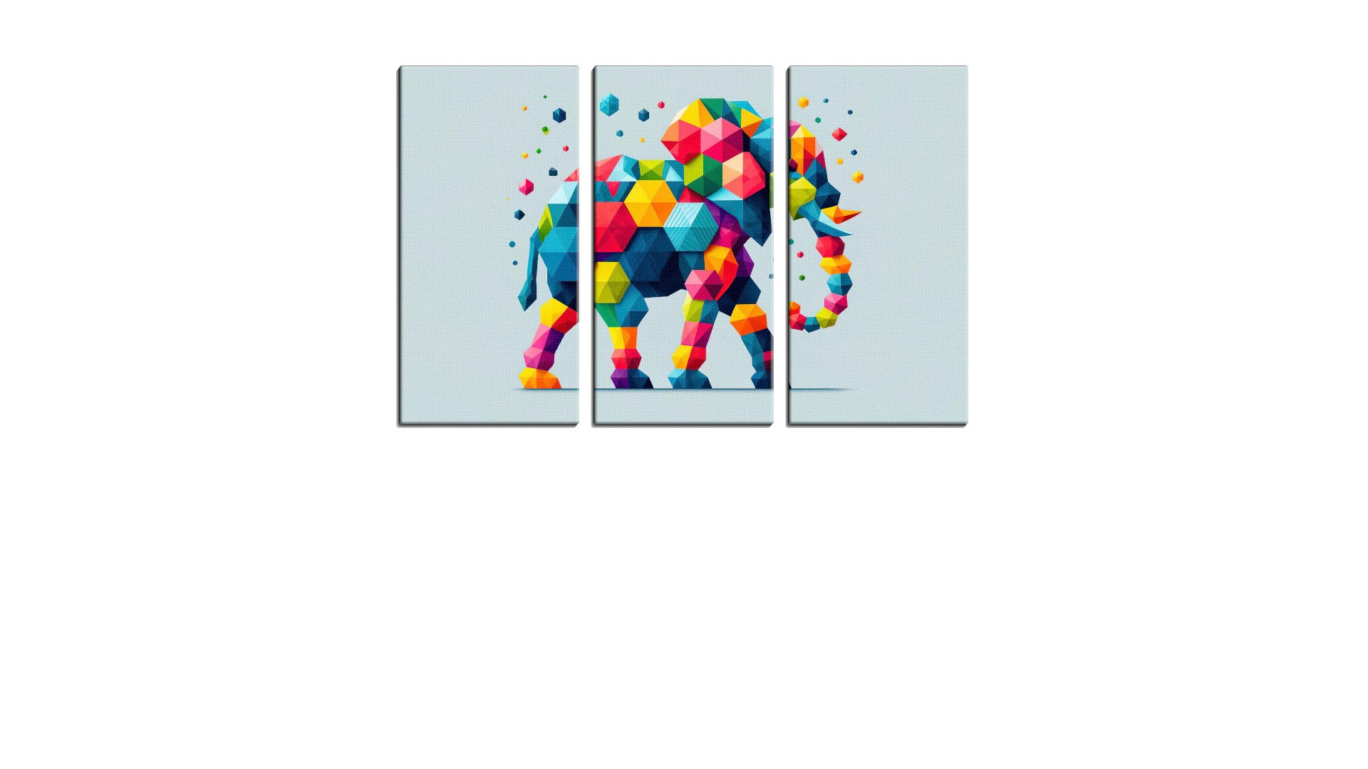 Geometric Elephant in Pastel Colour