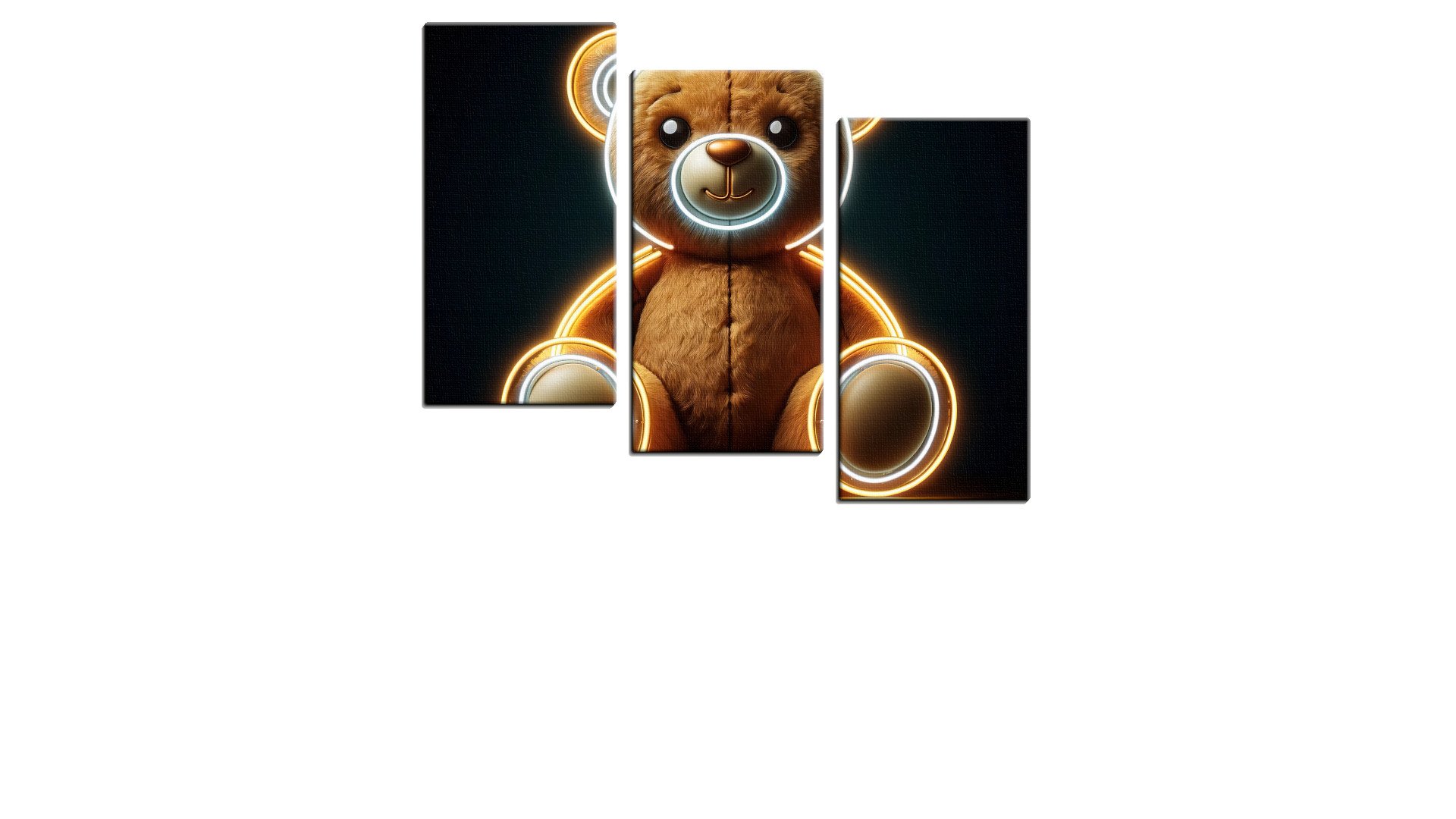 Brown Neon Teddy Bear