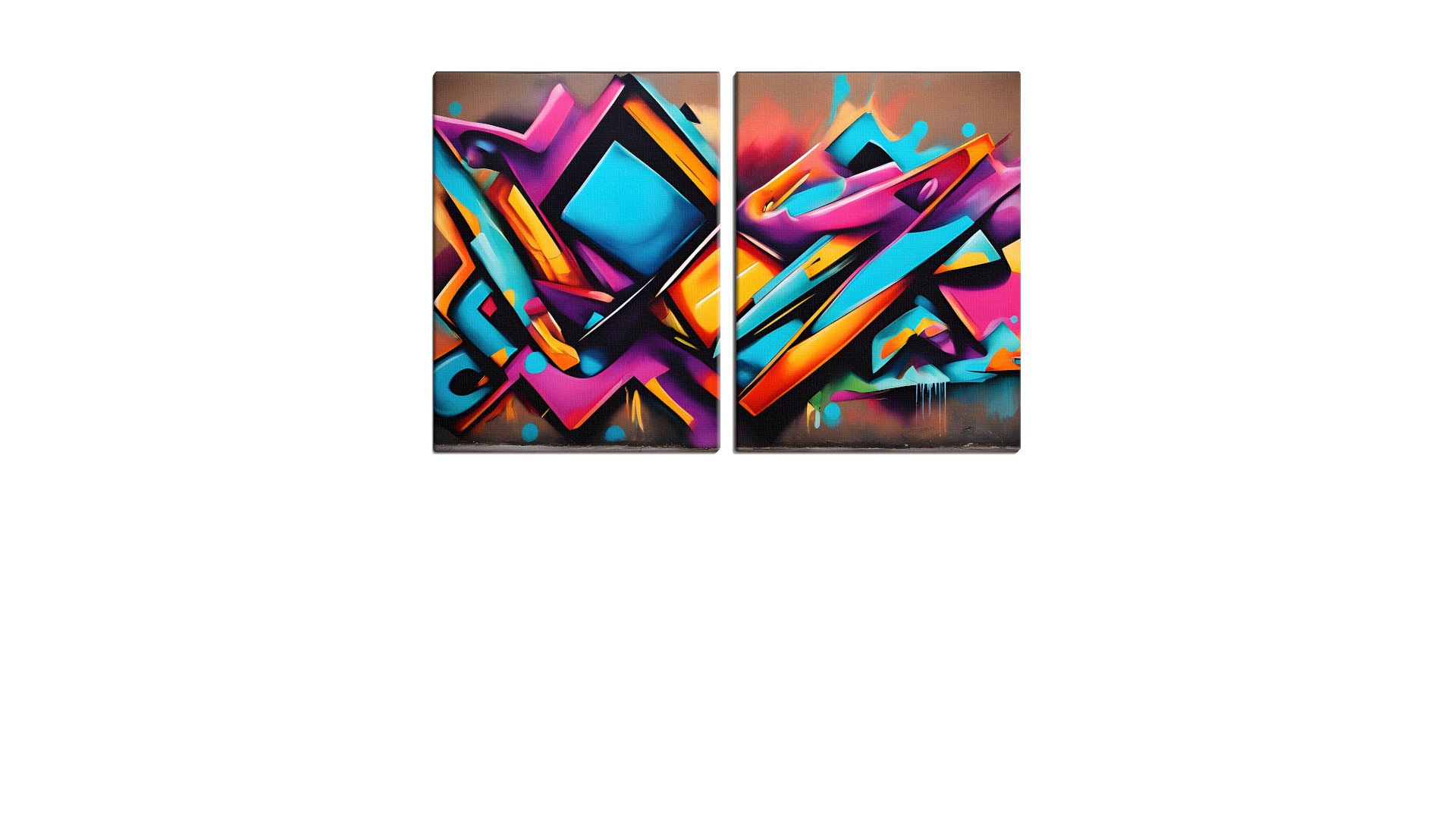Smattering of Street Art Sprayed Shapes