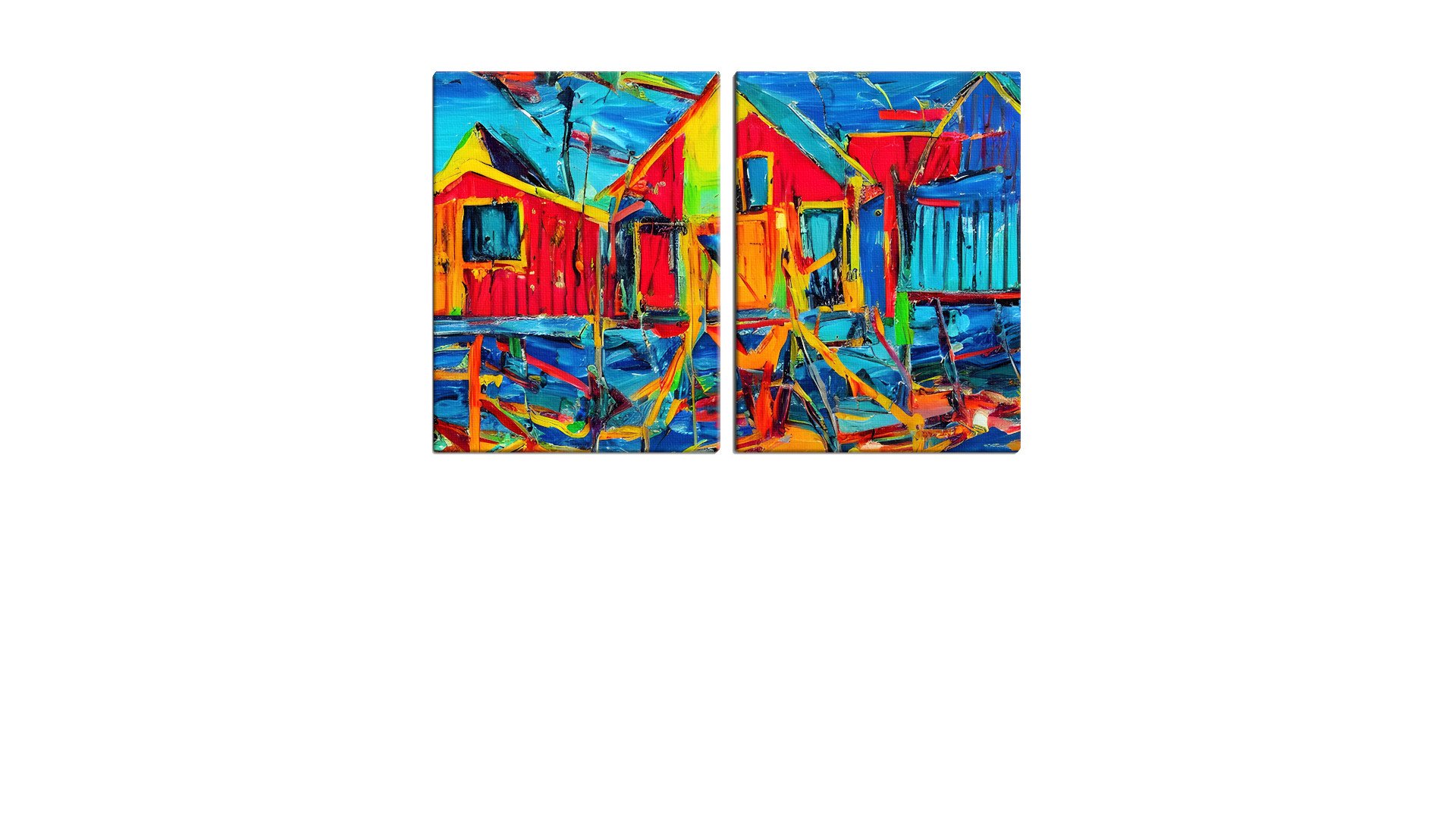 Row of Colourful Putty Beach Houses