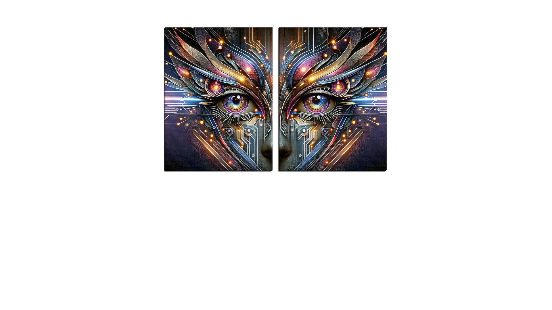 Metallic Set of Piercing Eyes