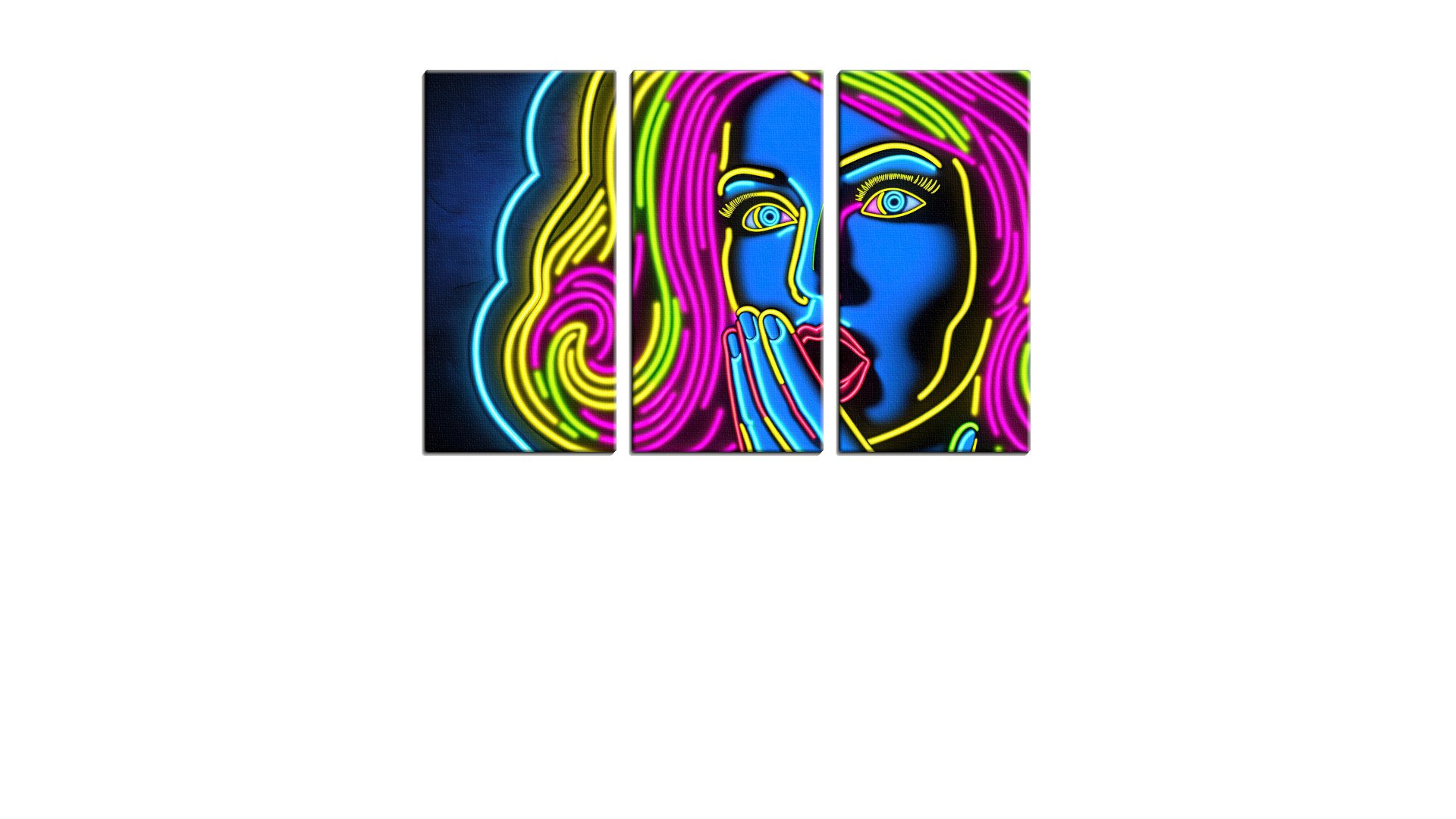 Chic Colourful Neon Woman