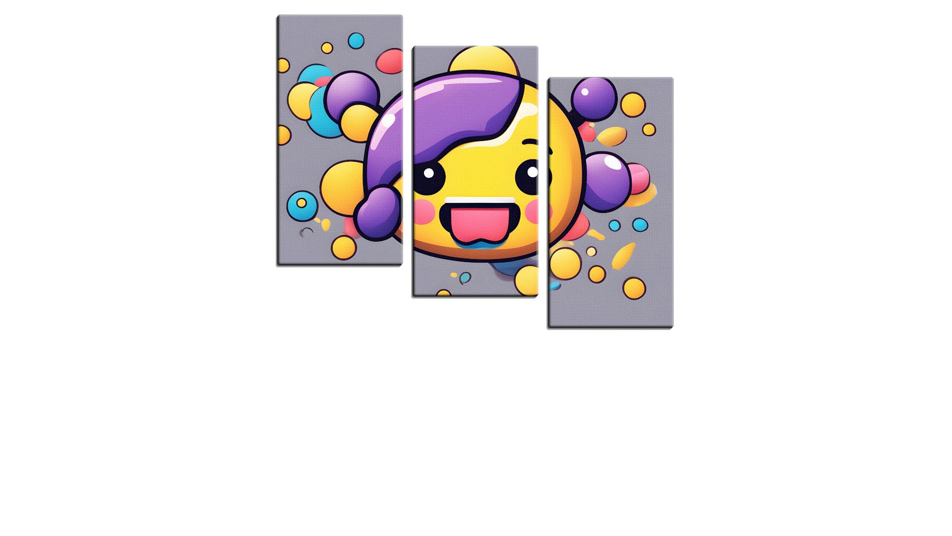 Cartoon Baby Face with Bubbles
