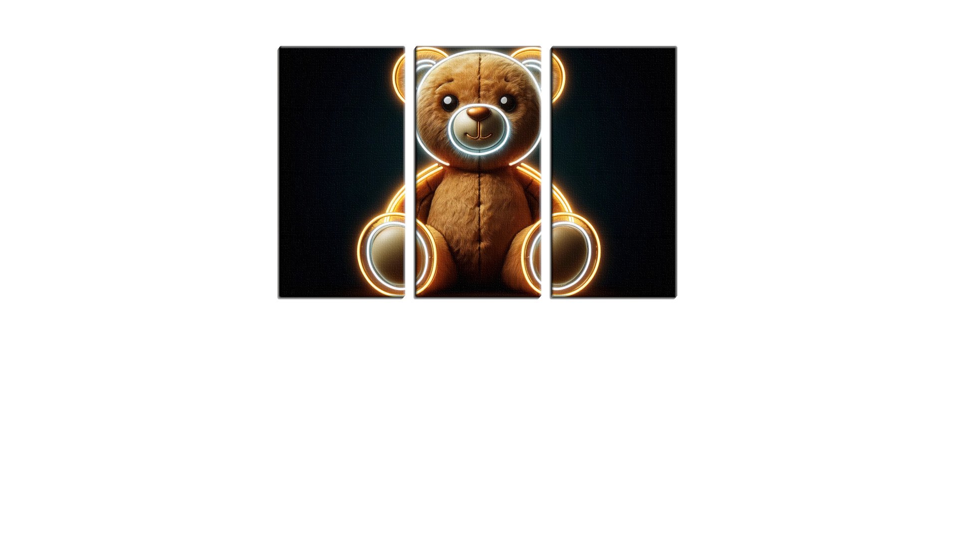 Brown Neon Teddy Bear