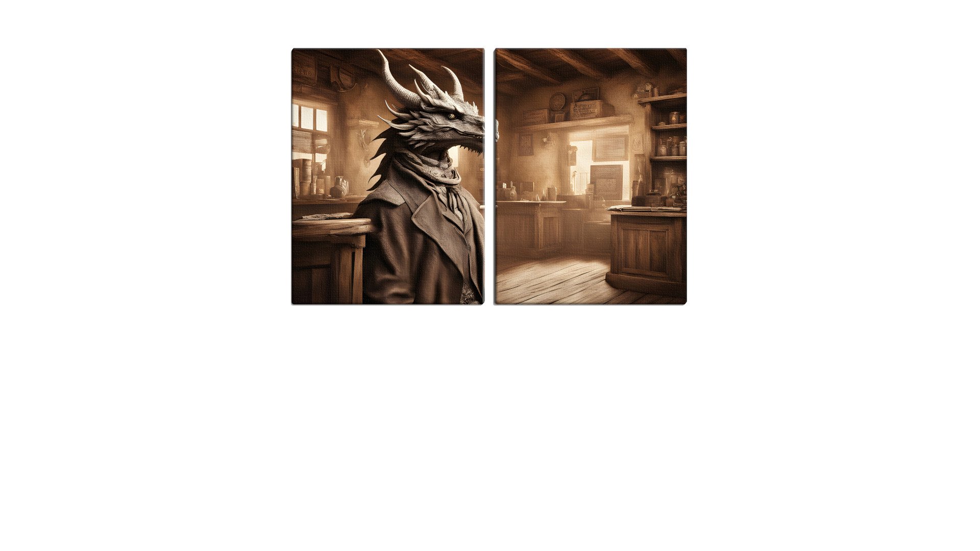 Dragon in A Suit in the Wild West