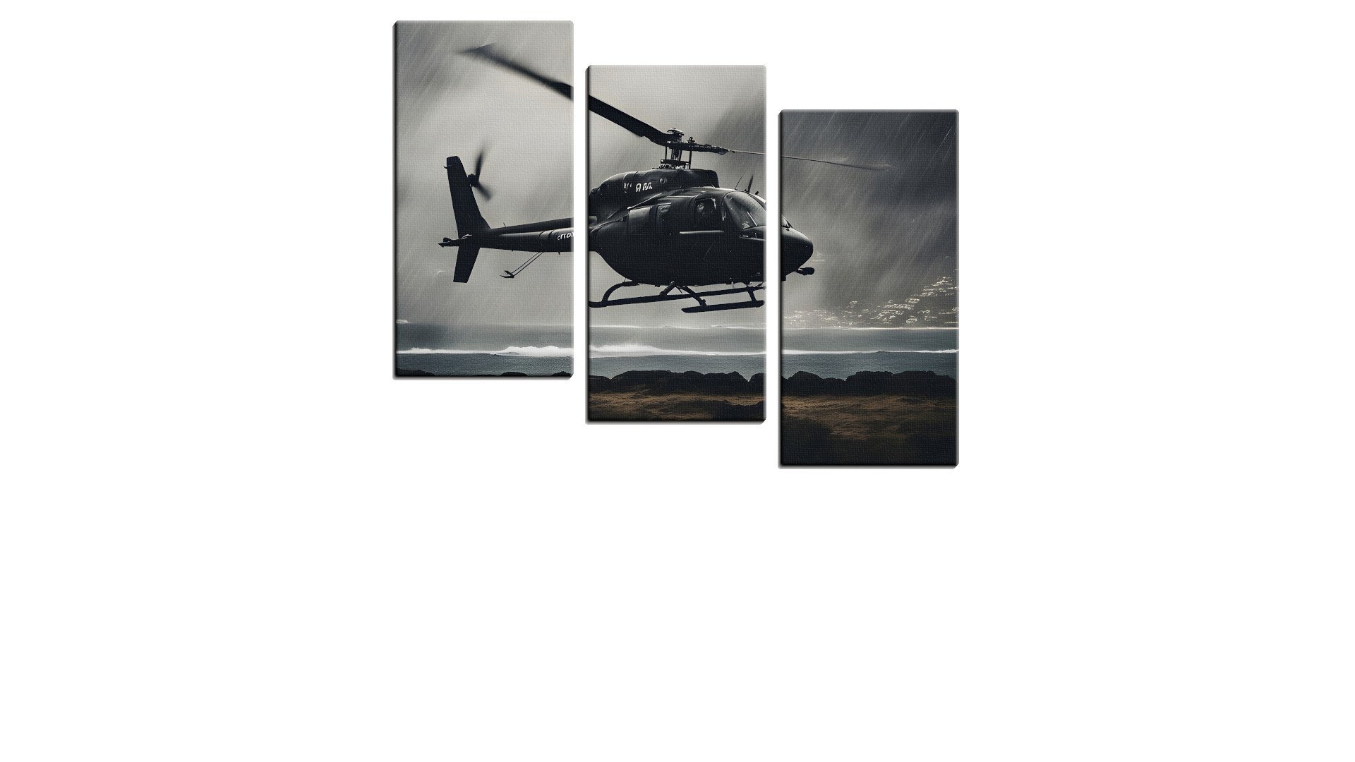 Black Helicopter near the Coast