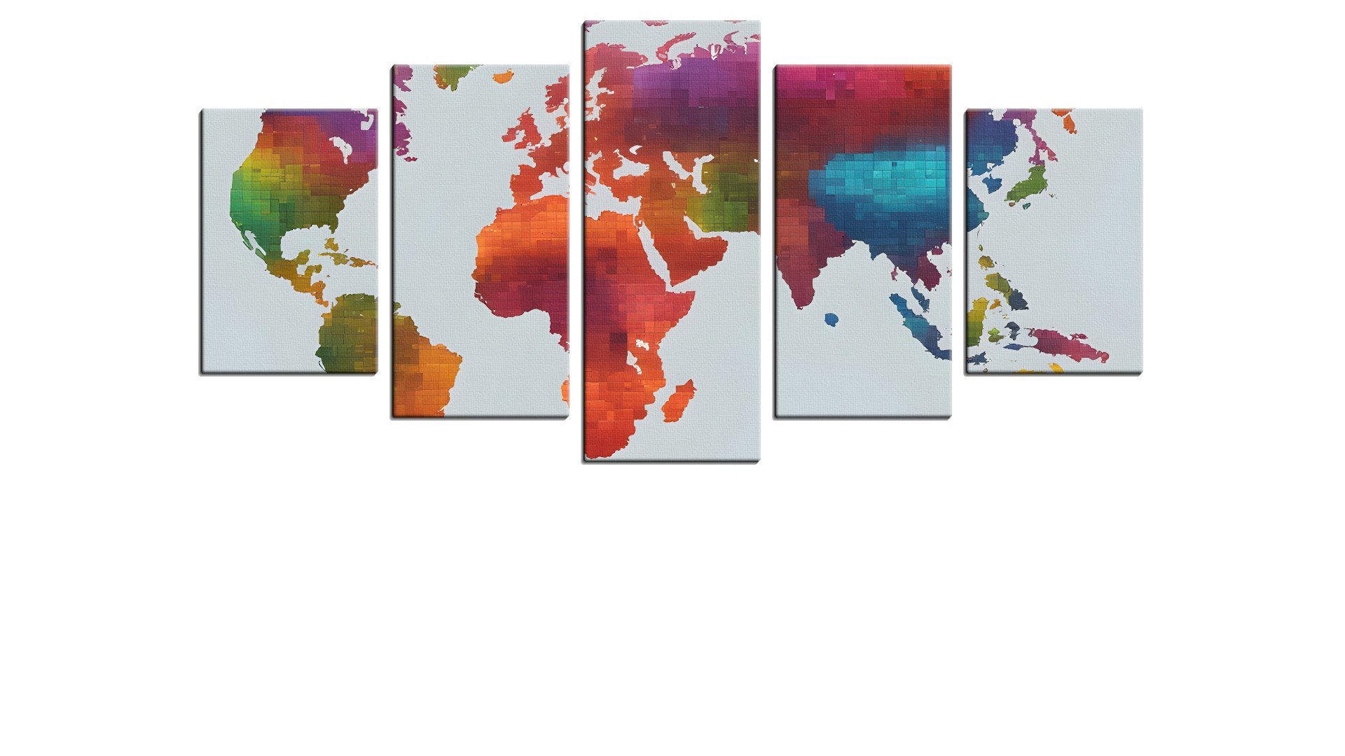 Blocky Version of our World Map