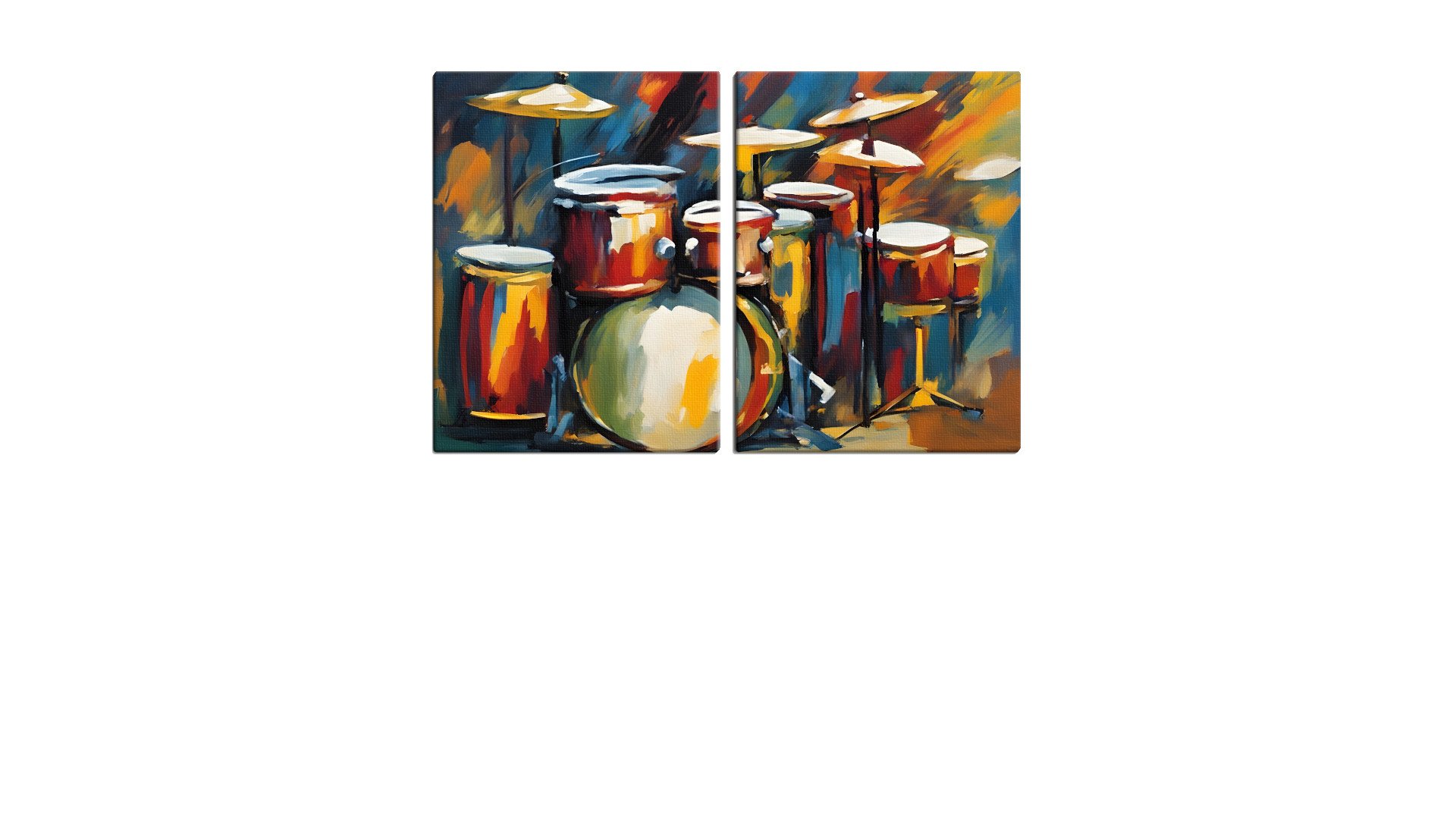 Painted Drum Set for the Avid Drummer