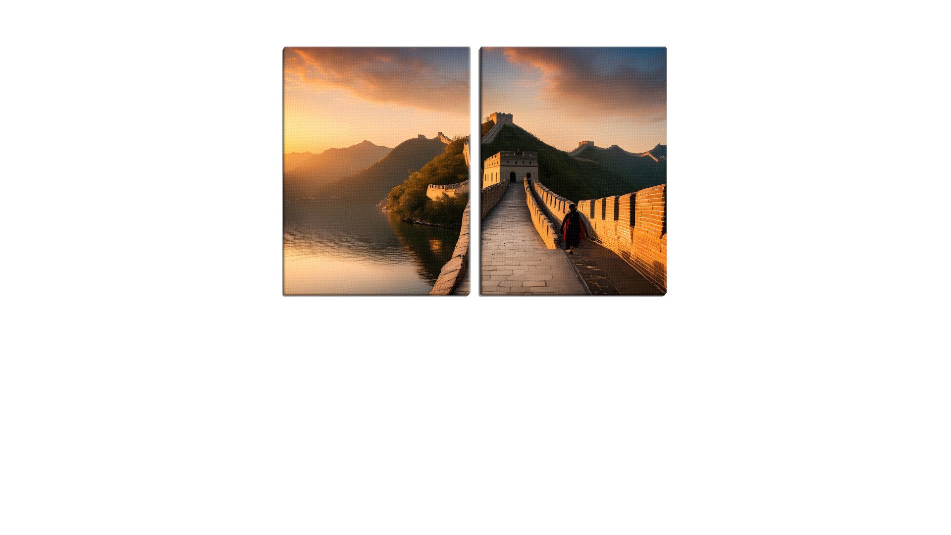 Sun Rising on the Great Wall of China