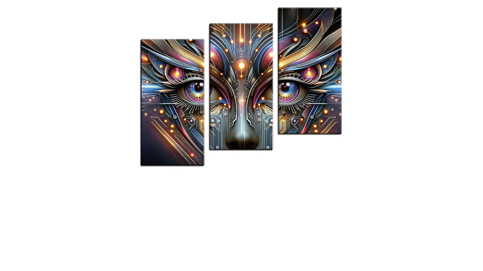 Metallic Set of Piercing Eyes