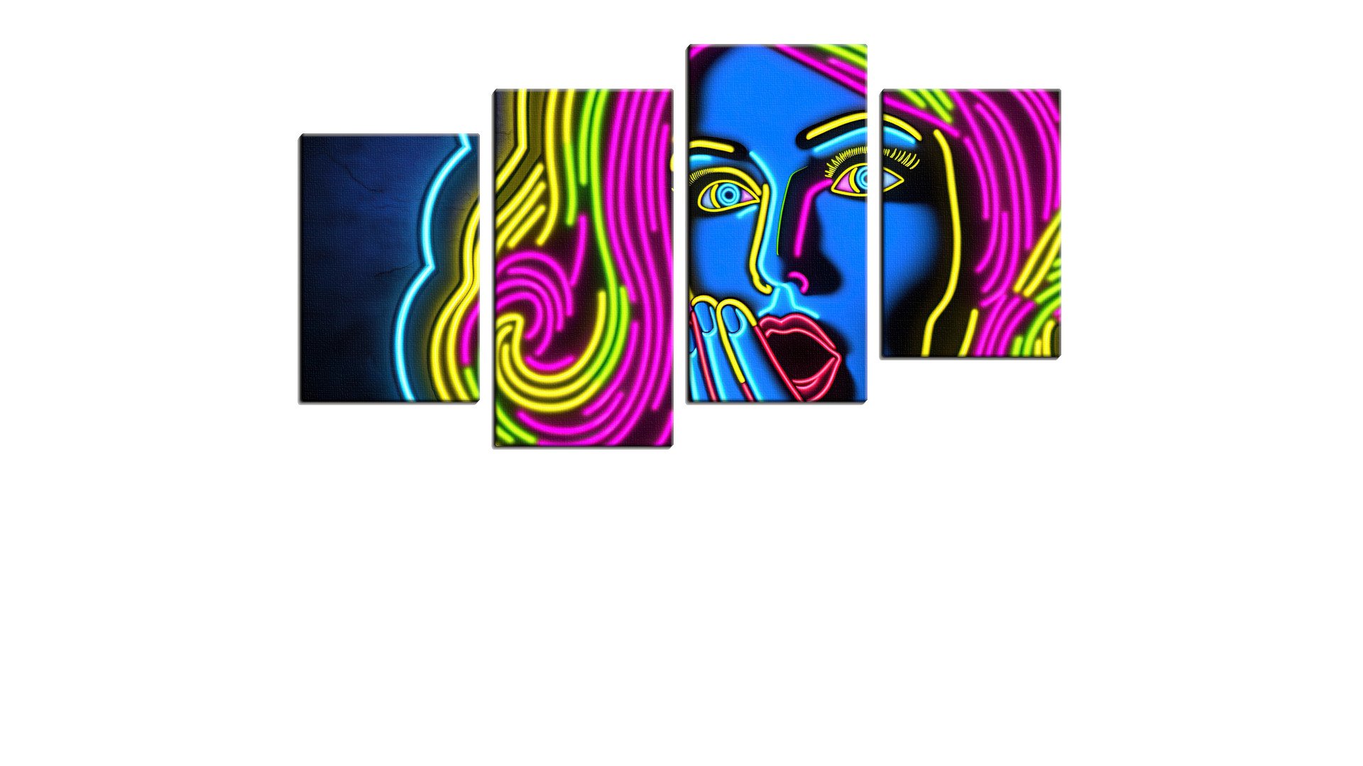 Chic Colourful Neon Woman
